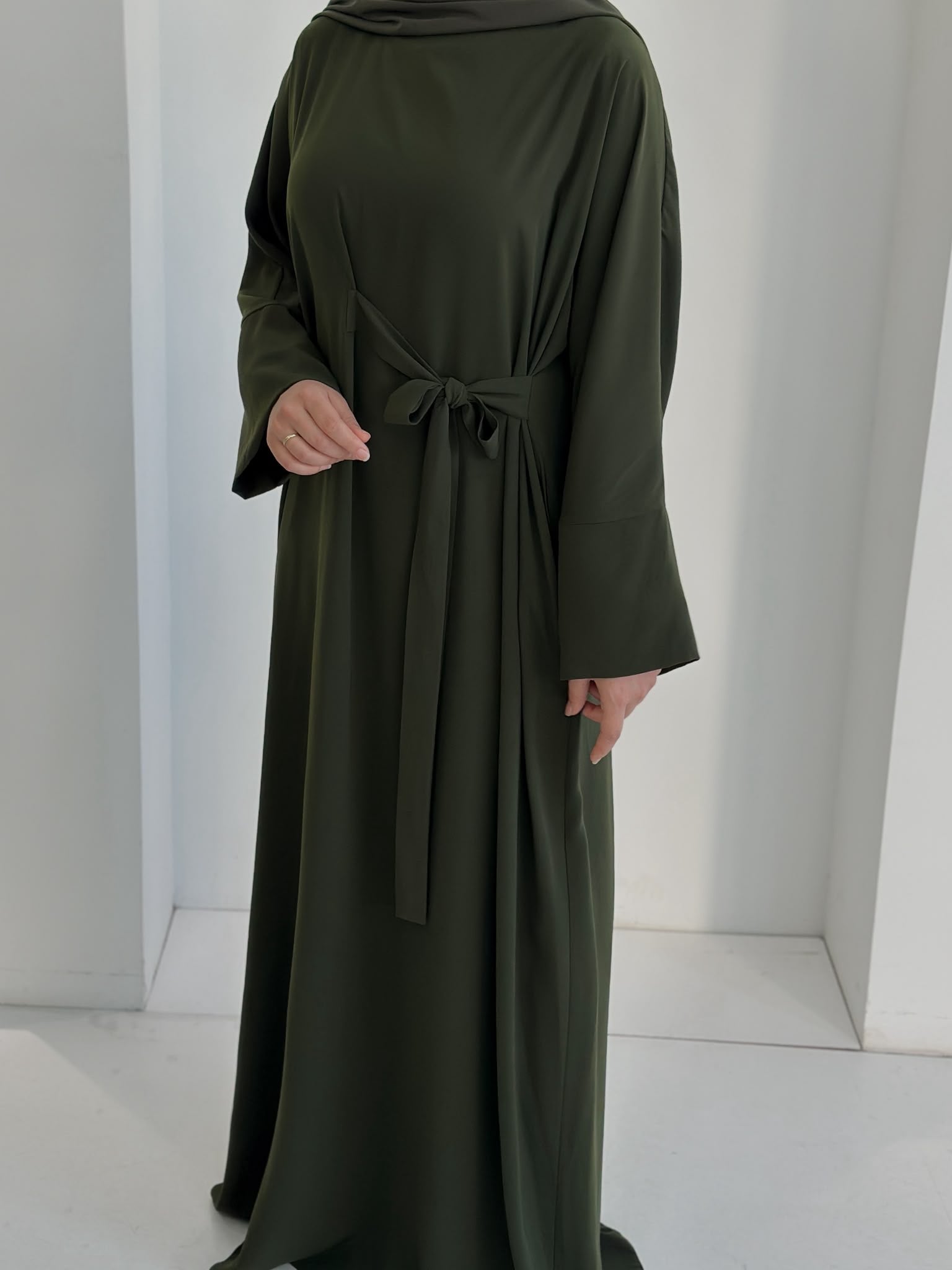 Rim Elbise Haki Şalsız ( Kol boyu 70 cm)