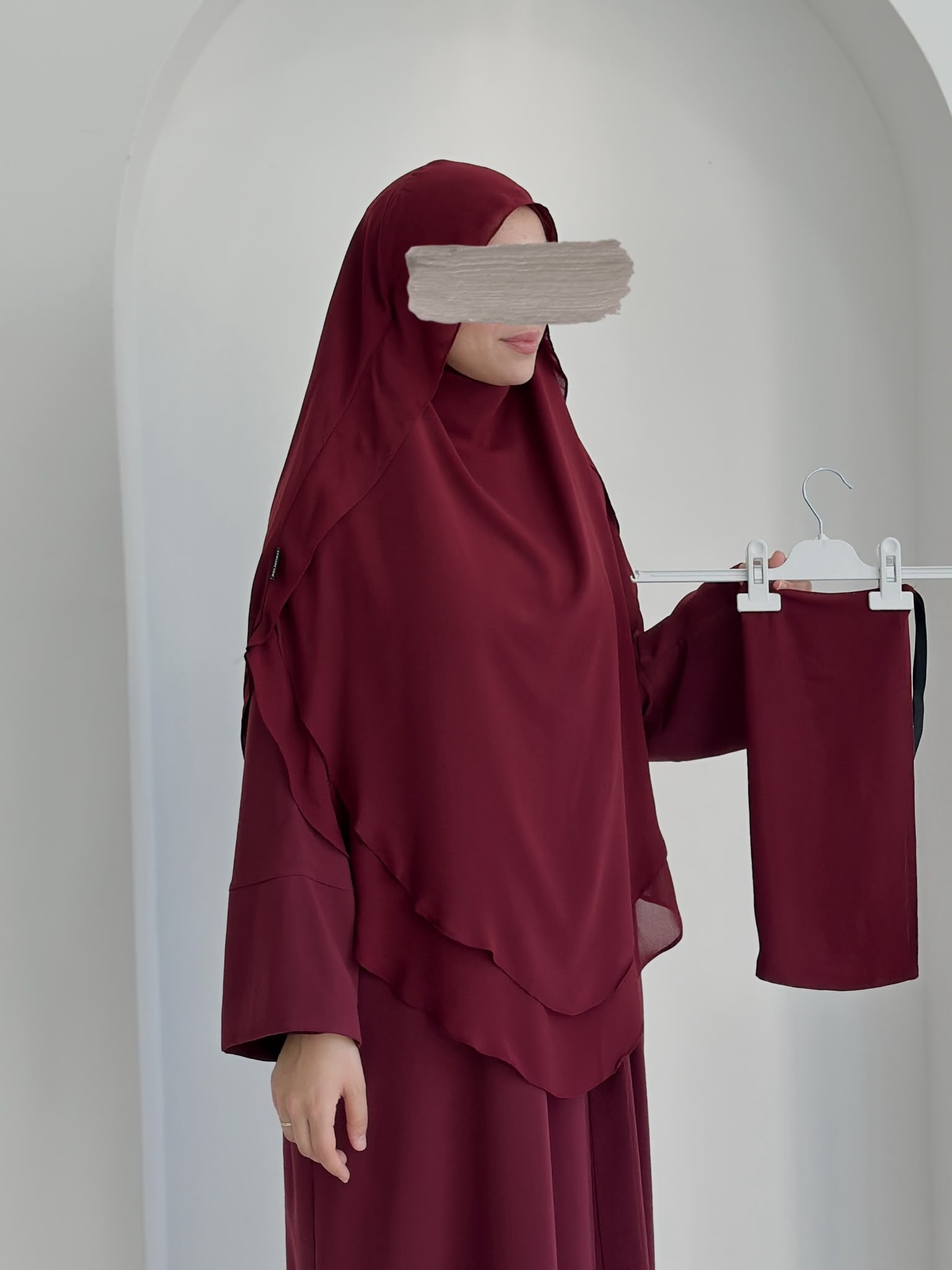 Asya Gölgeli Suudi İpek Sufle Bordo (Uzun) ÖN SİPARİŞ ÜRÜNÜMÜZDÜR