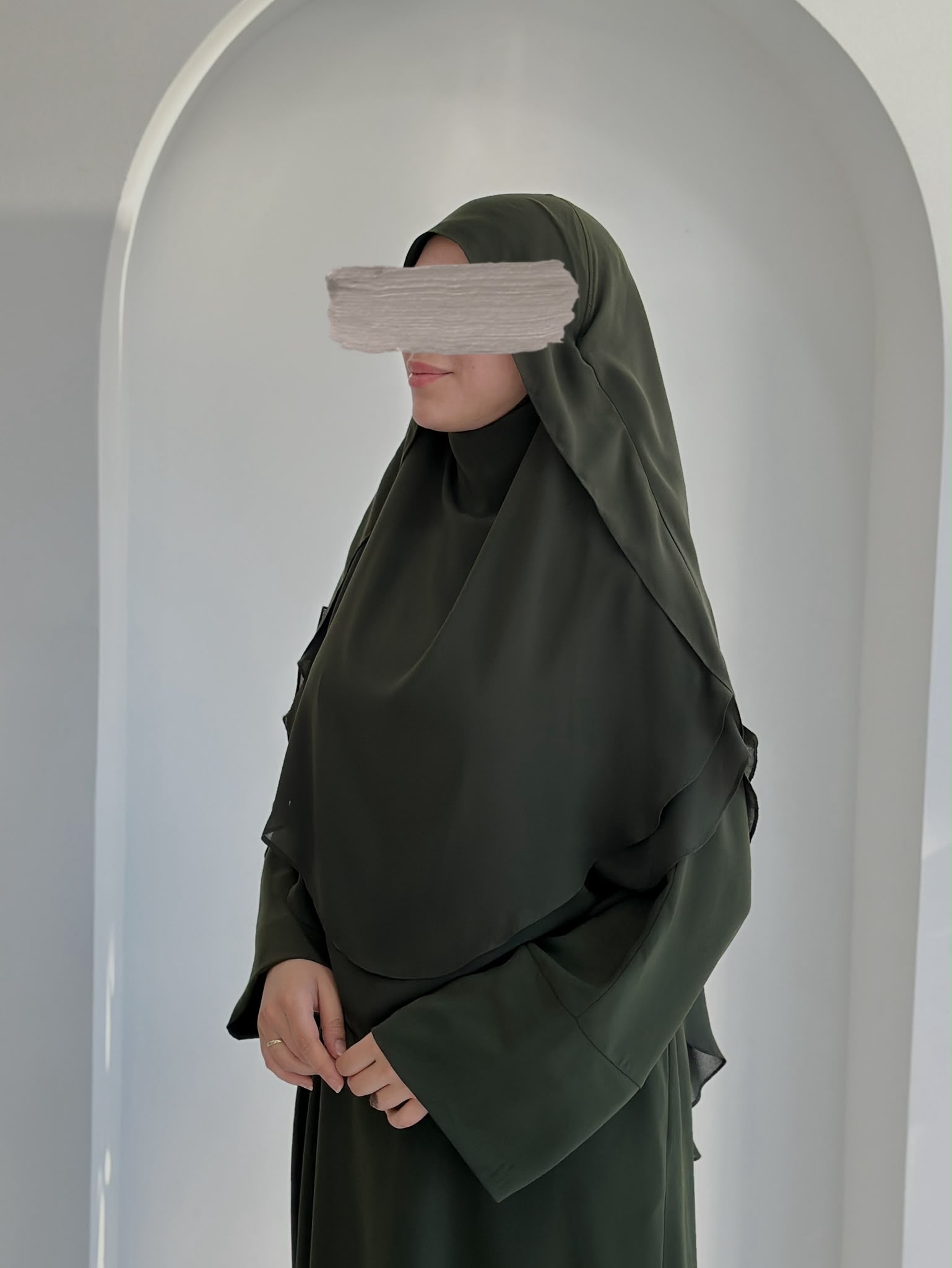 Asya Gölgeli Suudi İpek Sufle Haki (Kısa) ÖN SİPARİŞ ÜRÜNÜMÜZDÜR