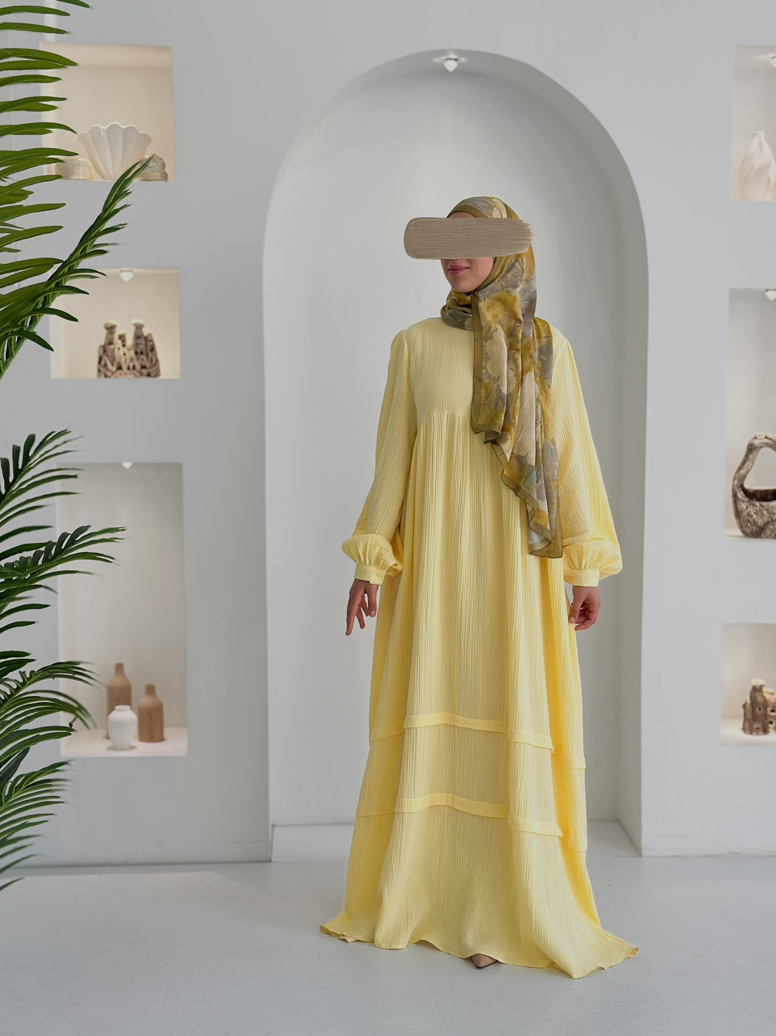 Muslin Farah+Şal Sarı ÖN SİPARİŞ ÜRÜNÜMÜZDÜR