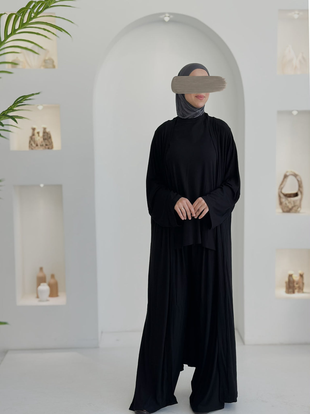 3 lü Bambu Viskon Takım Siyah+Bambu Form Boneli Şal ÖN SİPARİŞ ÜRÜNÜMÜZDÜR