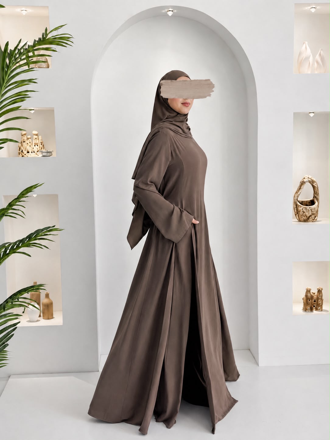 Yeni Model Pantolonlu Takım Kül Şalsız ÖN SİPARİŞ ÜRÜNÜMÜZDÜR