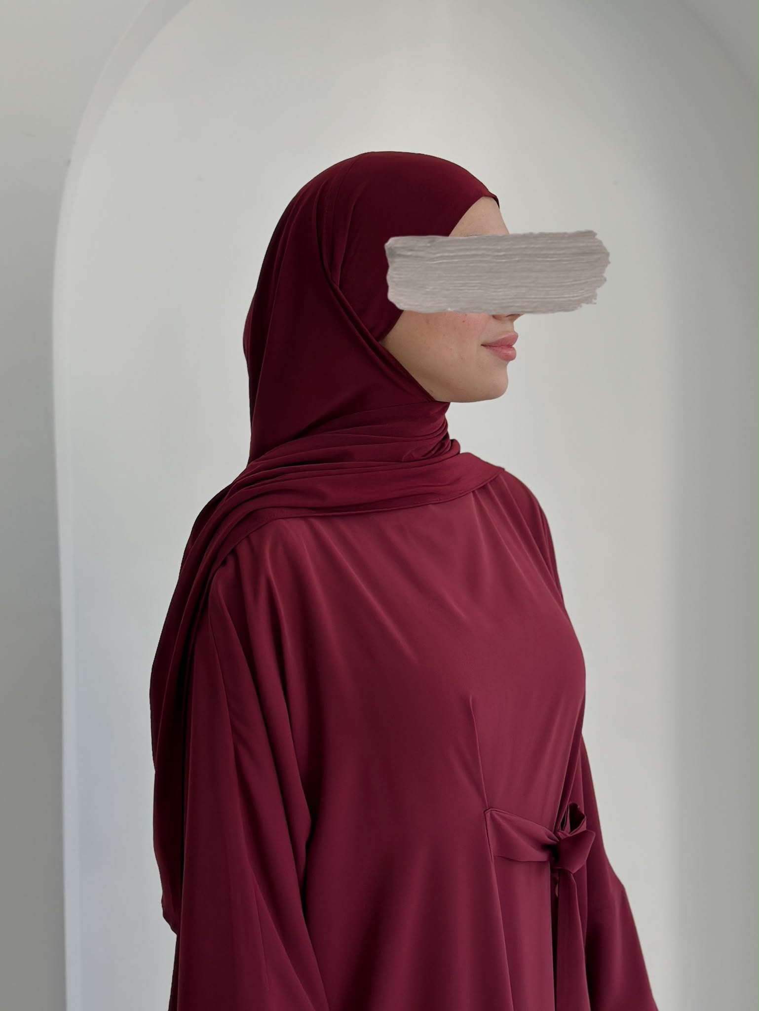 Rim Elbise Bordo Şalsız ( Kol boyu 70 cm)