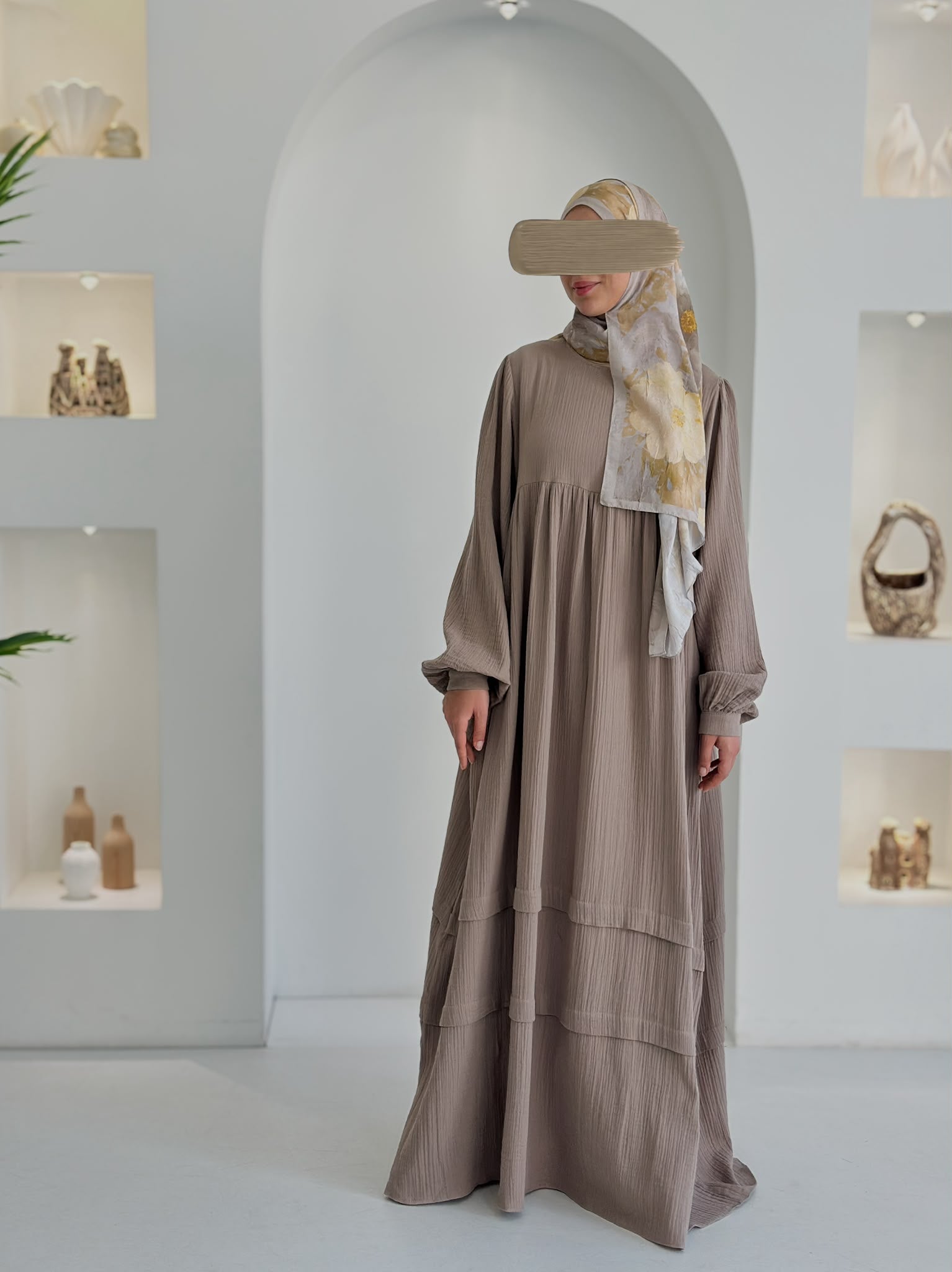 Muslin Farah Vizon+Şal ÖN SİPARİŞ ÜRÜNÜMÜZDÜR