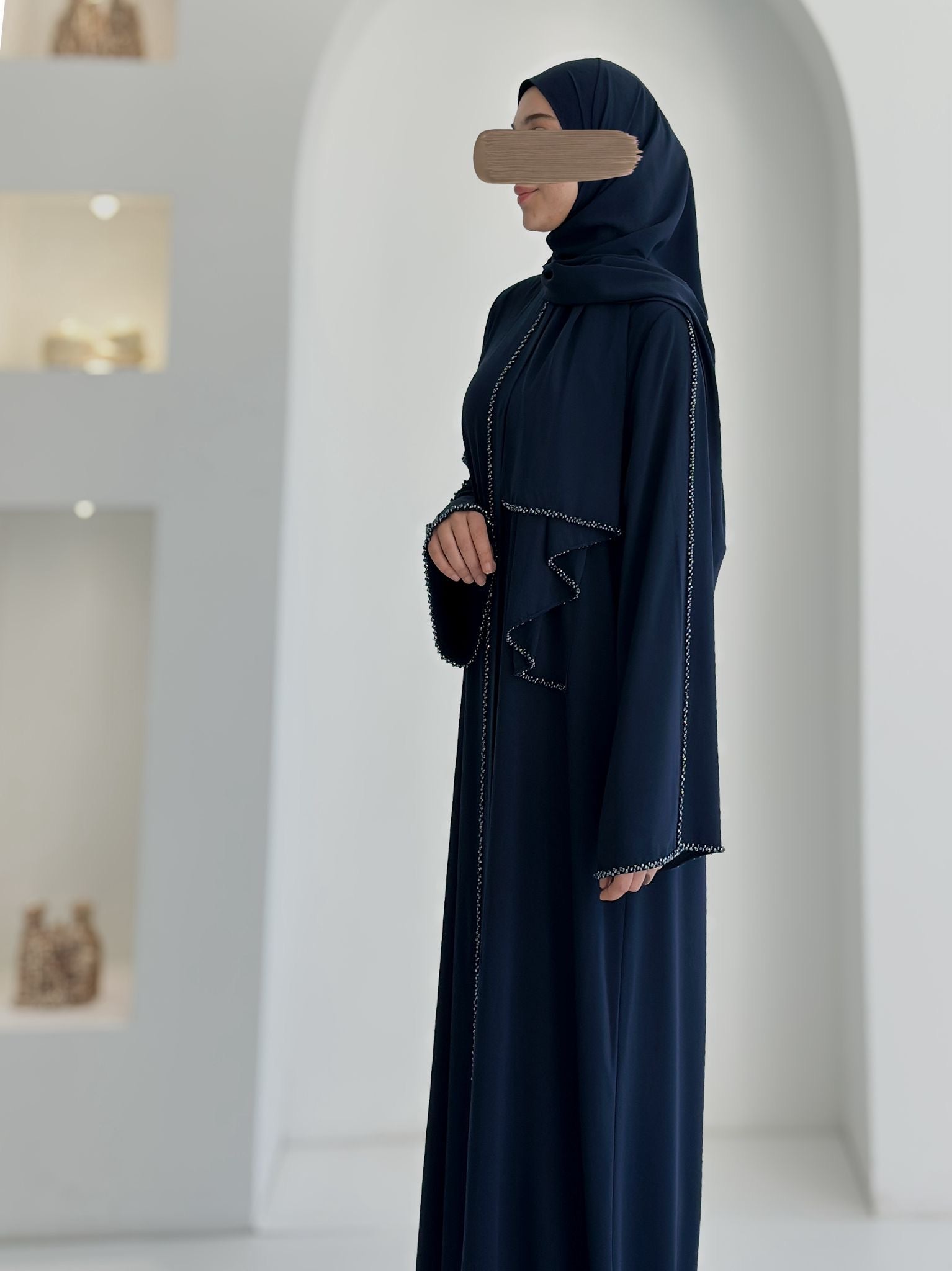 Rüya Abaya Premium+Şal Lacivert