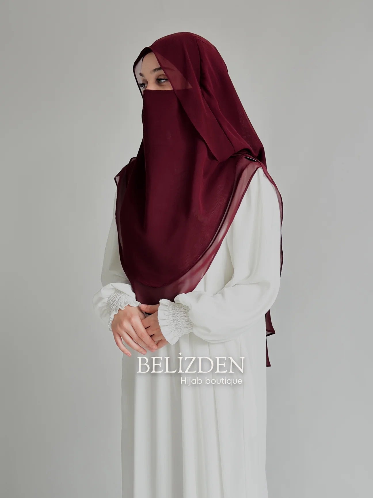 Asya Taçlı Sufle Kısa Bordo