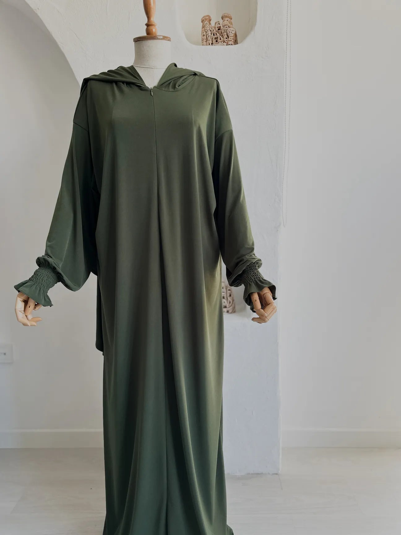 Şallı Namaz Elbisesi Haki