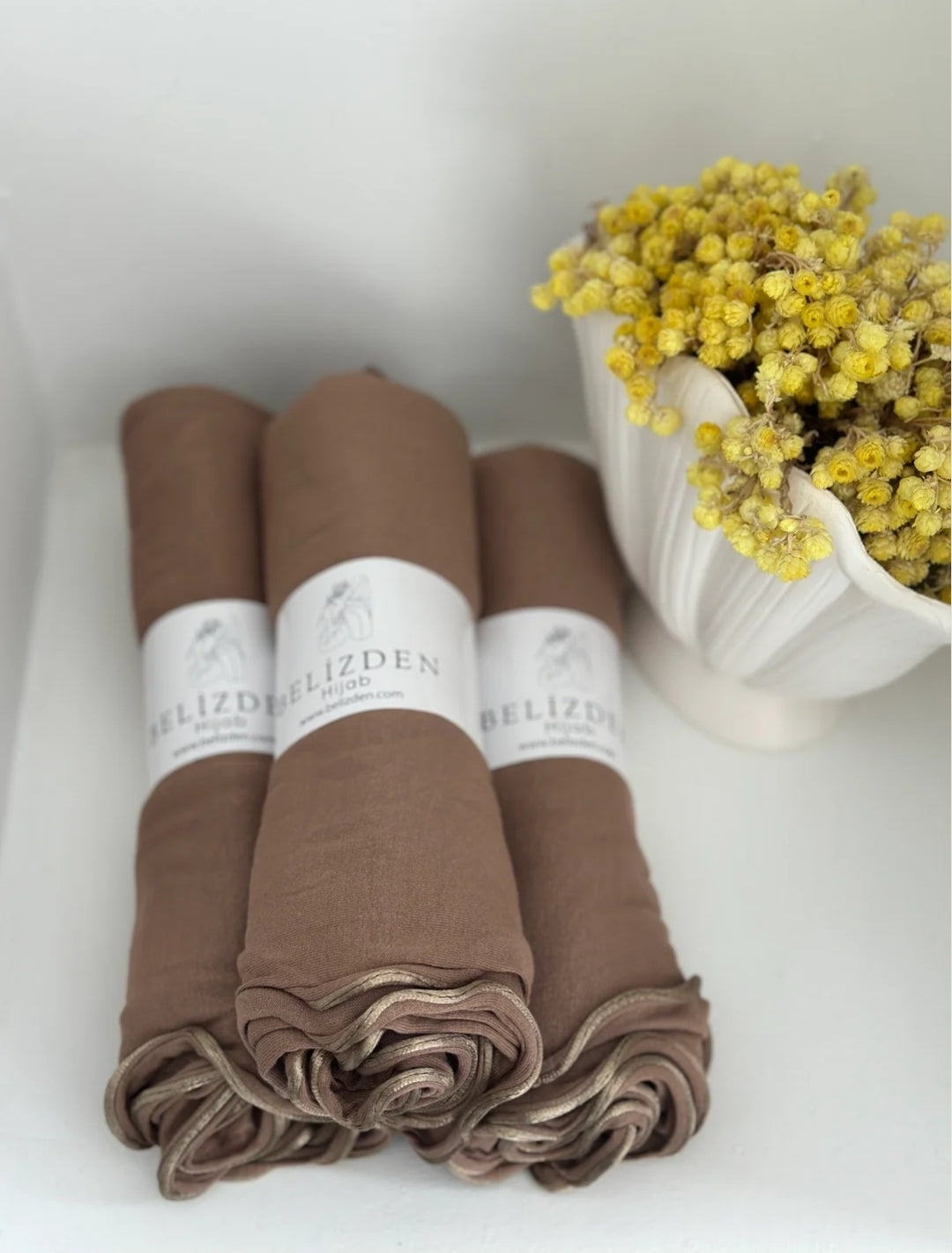 Kıvrık Penye Şal Çikolata