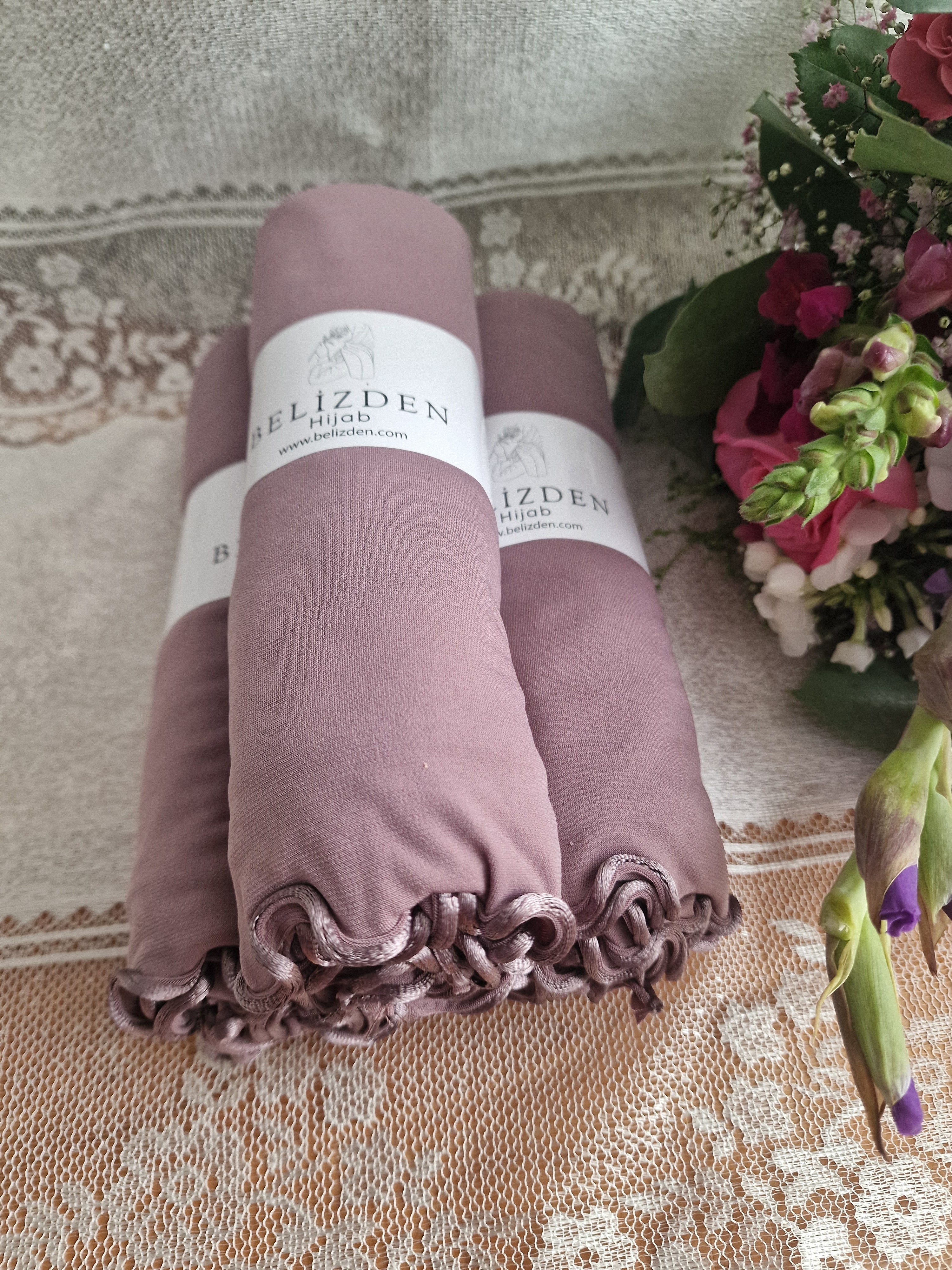 Kıvrık Penye Şal Lila