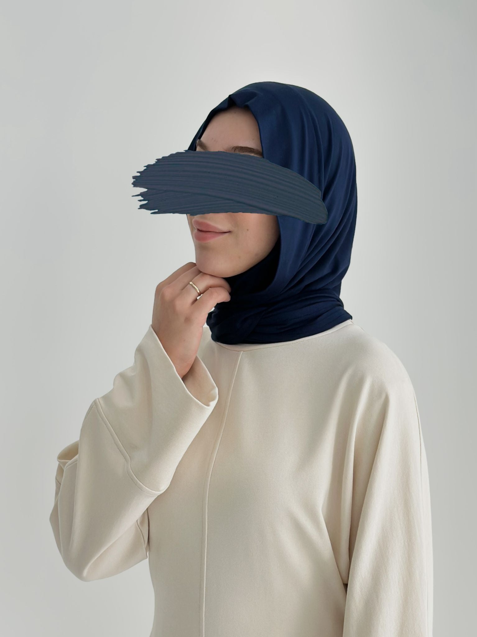 Bambu Form Şal + Bone Takım Lacivert ÖN SİPARİŞ ÜRÜNÜMÜZDÜR