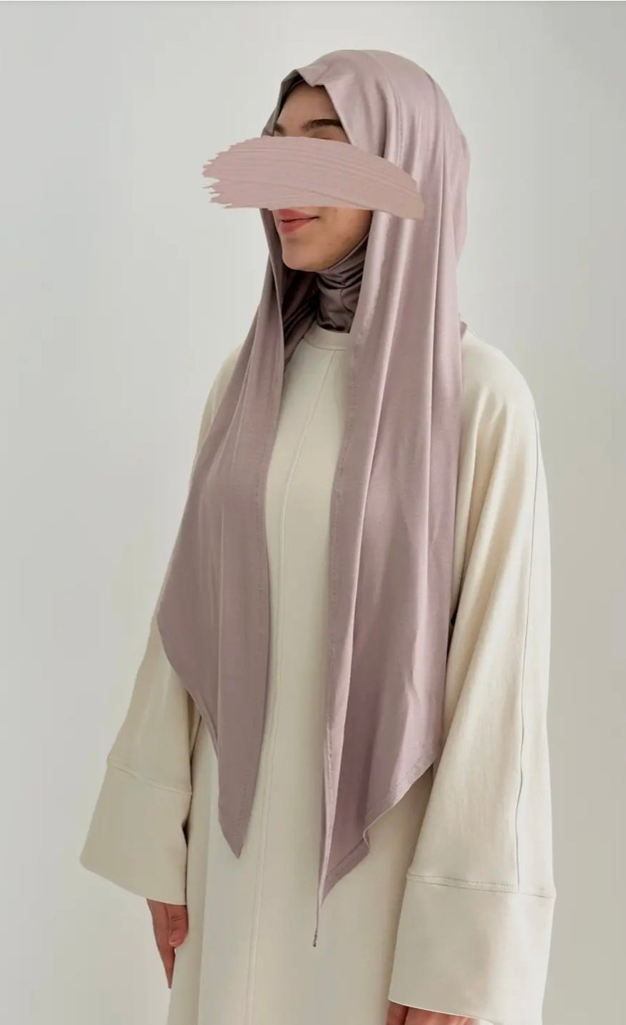 Bambu Form Şal + Bone Takım Açık Vizon ÖN SİPARİŞ ÜRÜNÜMÜZDÜR