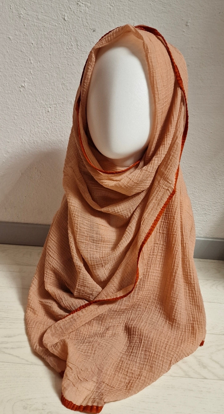 Muslin Şal Soft Turuncu (Boy 2m En 97cm)