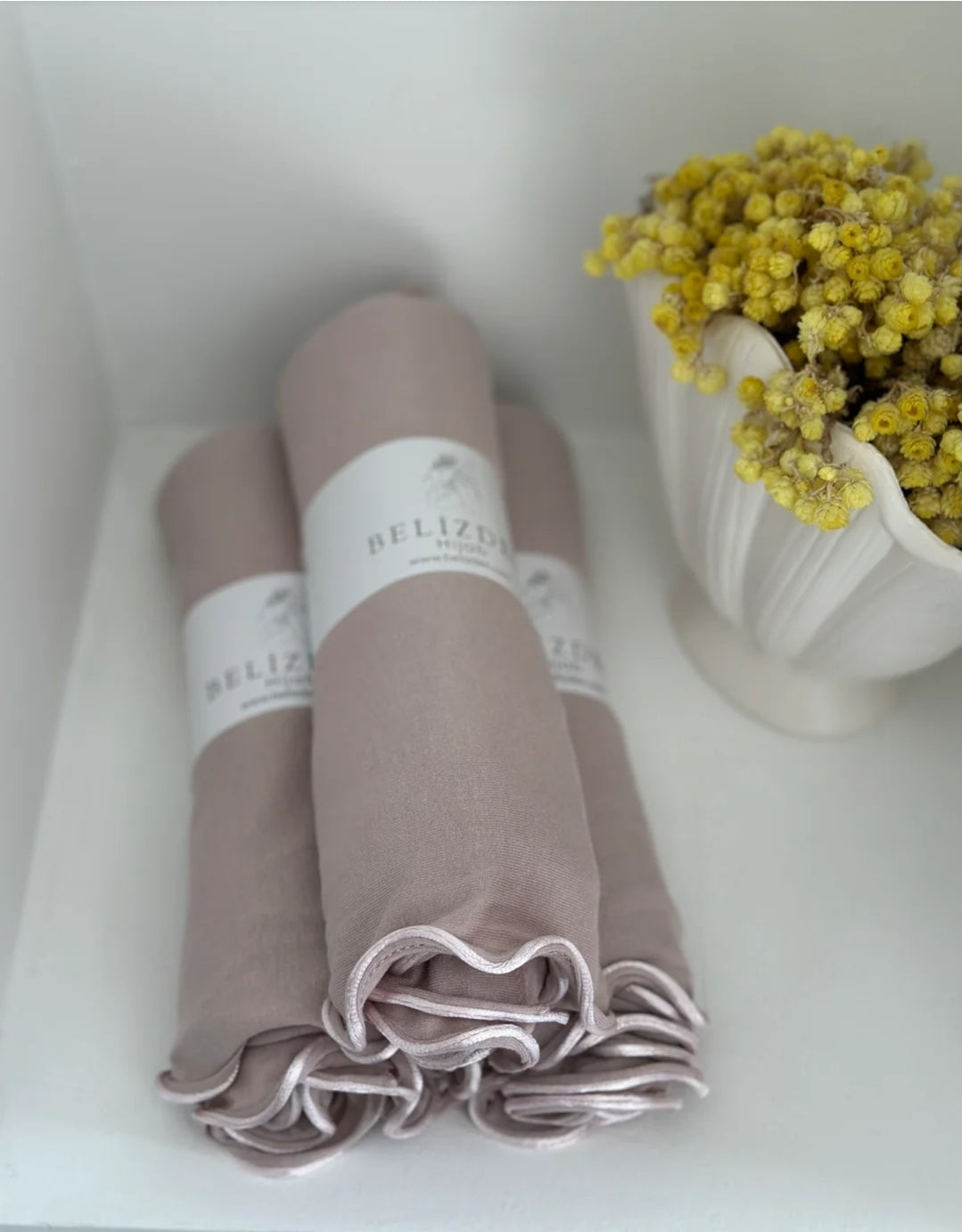 Kıvrık Penye Şal Toz Pudra