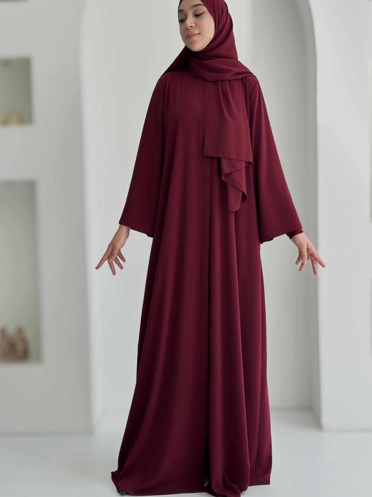 Yelpaze Ferace +Şal Bordo