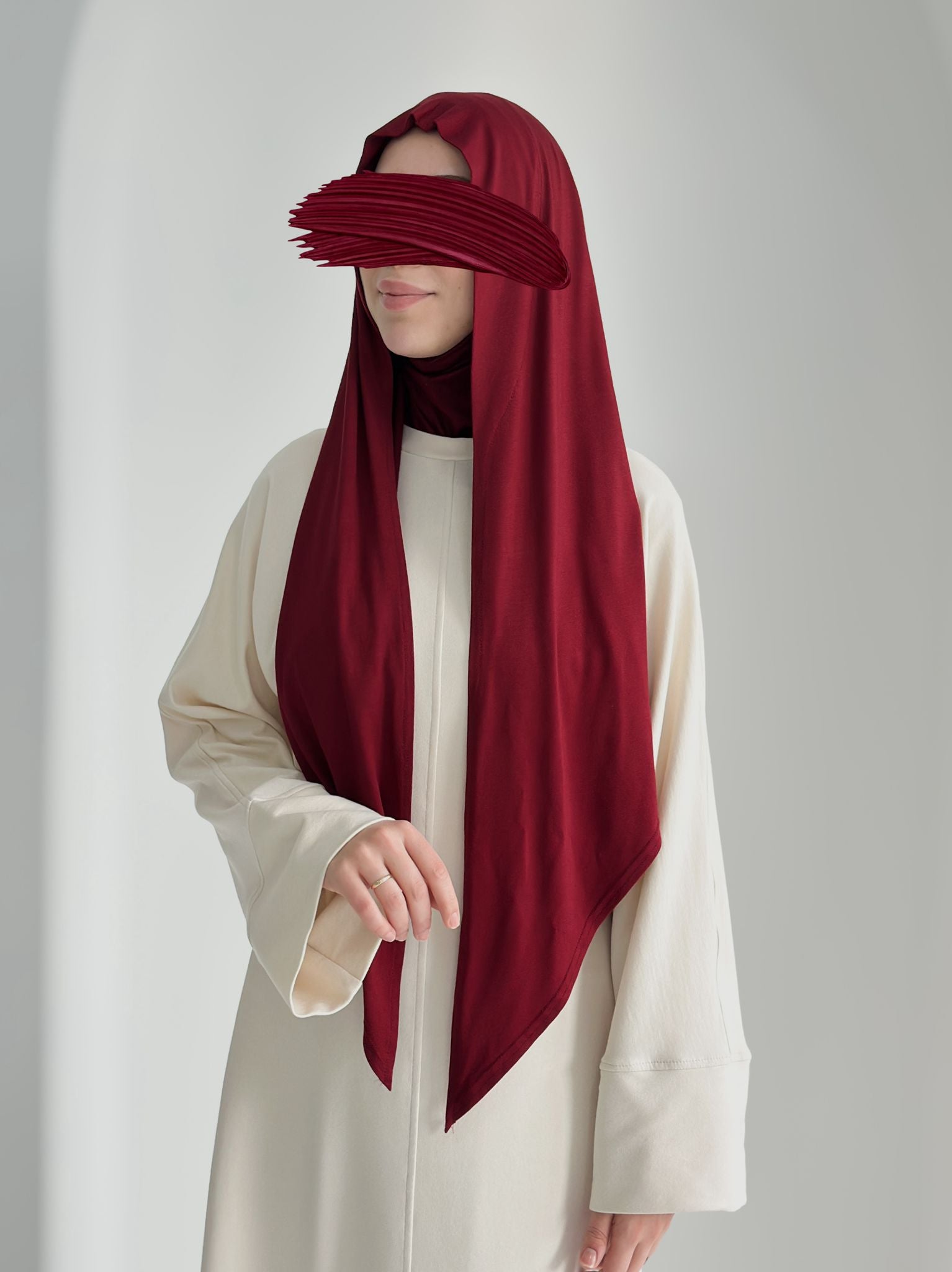 Bambu Form Şal +Bone Takım Bordo ÖN SİPARİŞ ÜRÜNÜMÜZDÜR
