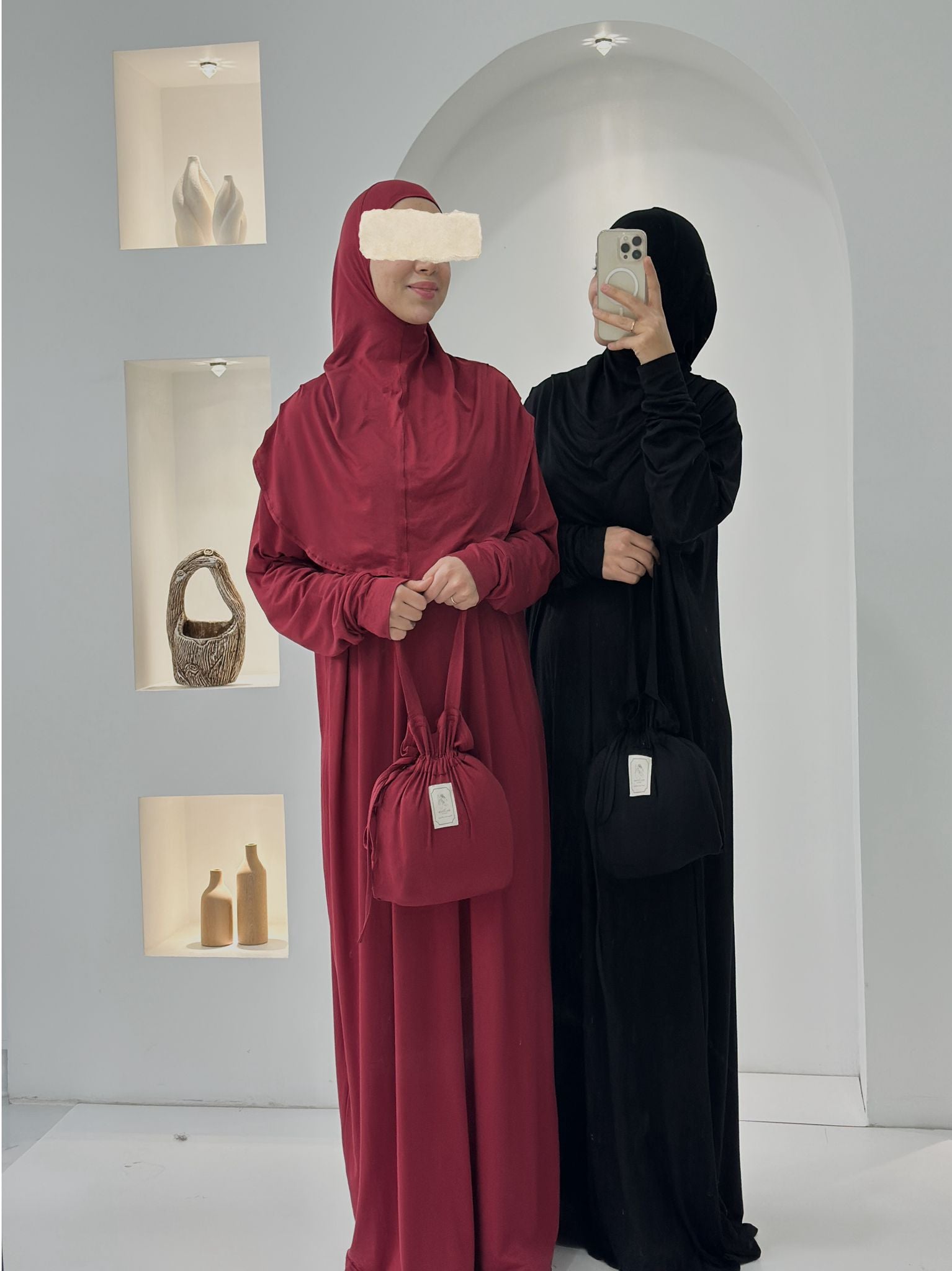 Pamuk Boneli Namaz Elbisesi Bordo ÖN SİPARİŞ ÜRÜNÜMÜZDÜR