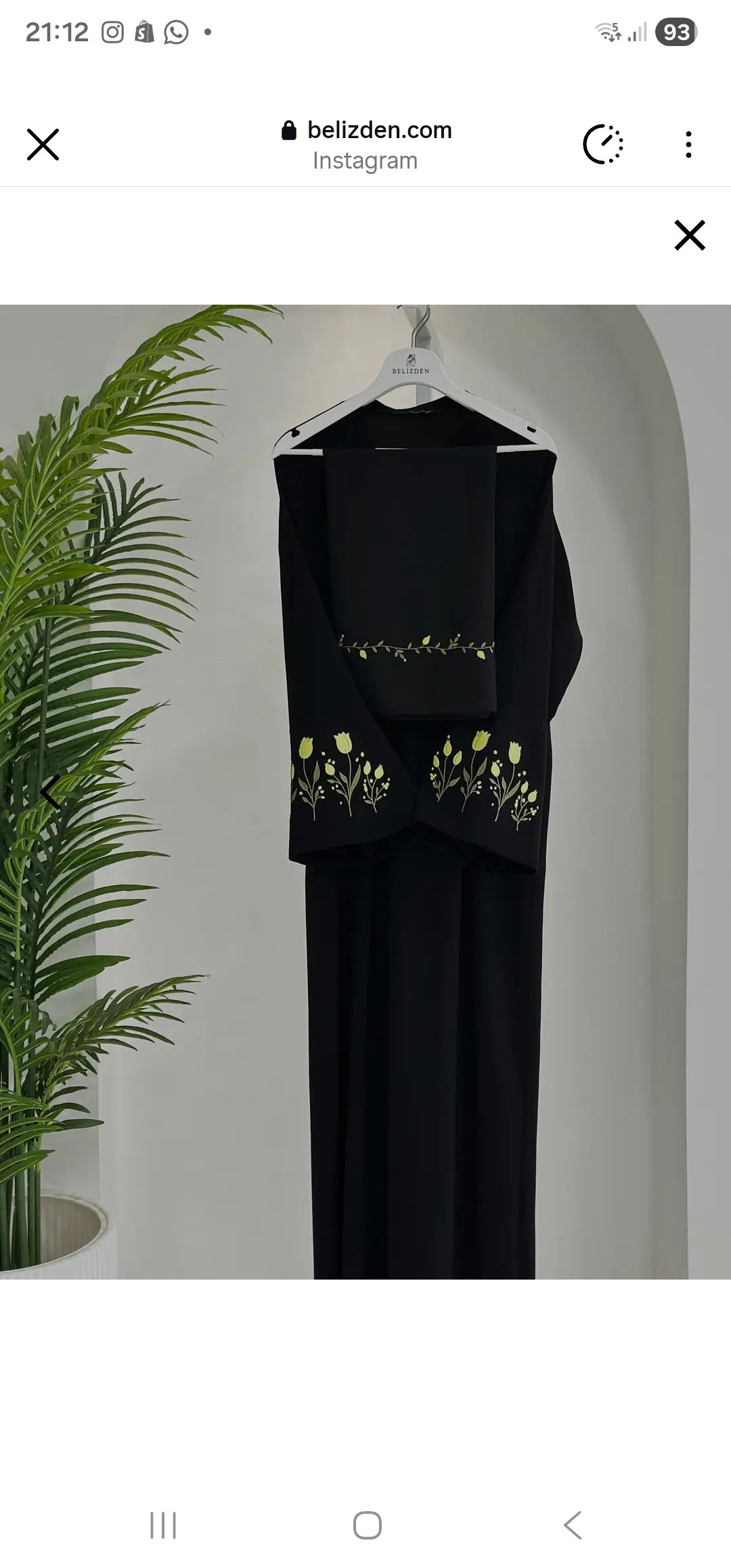 Lale Nakışlı Abaya +Şal Limon Sarısı ÖN SİPARİŞ ÜRÜNÜMÜZDÜR