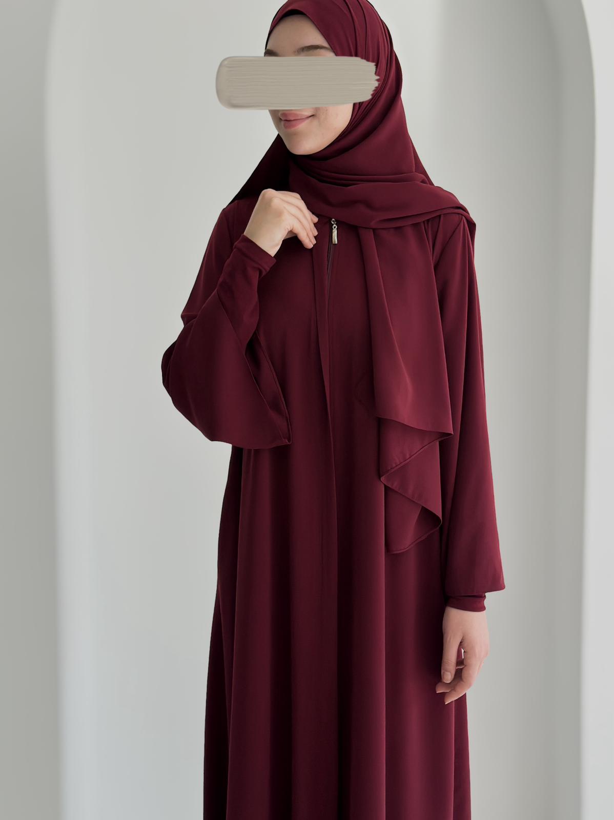 Yelpaze Ferace +Şal Bordo