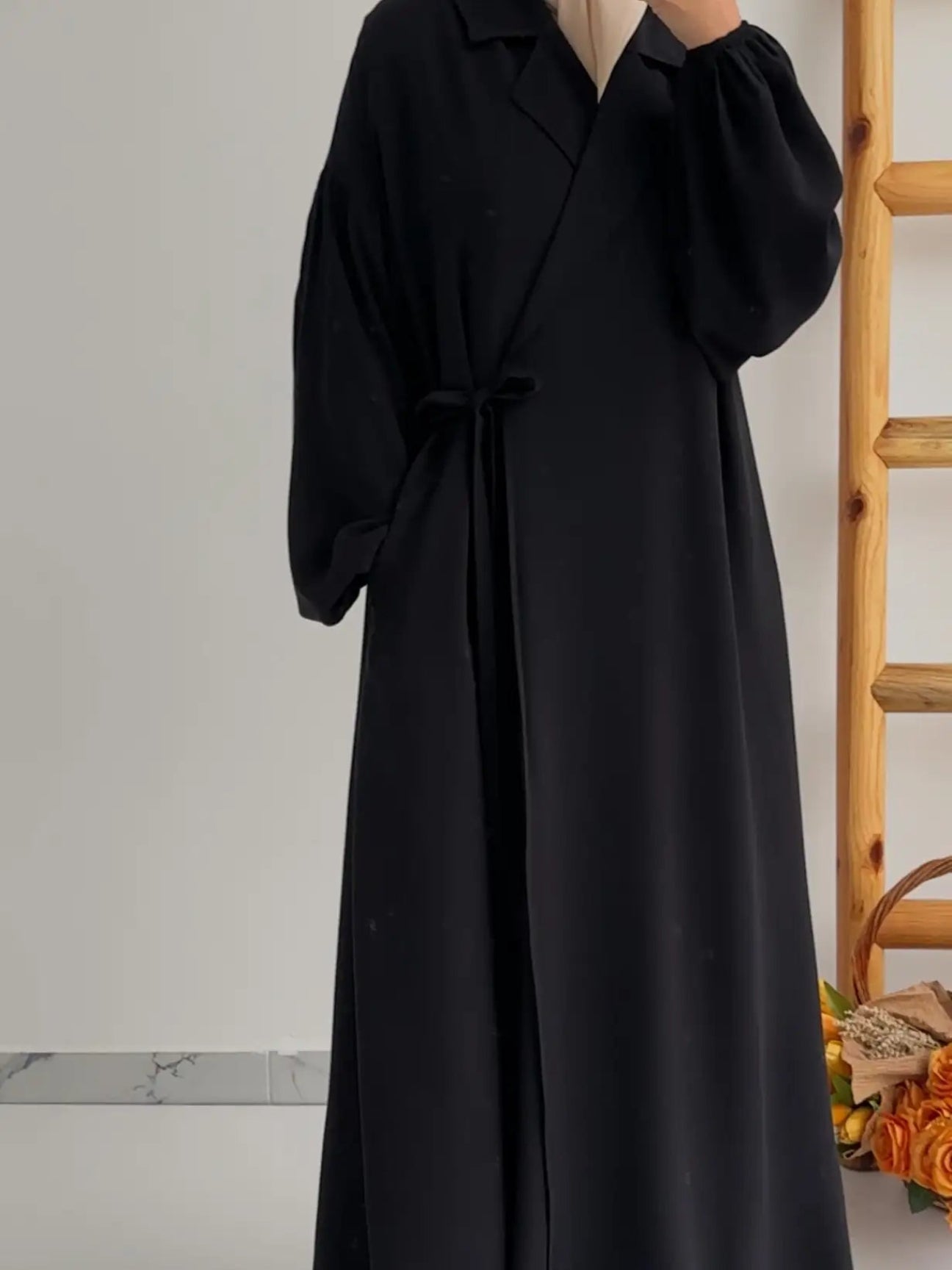 Linda Kumaş Ferace Siyah