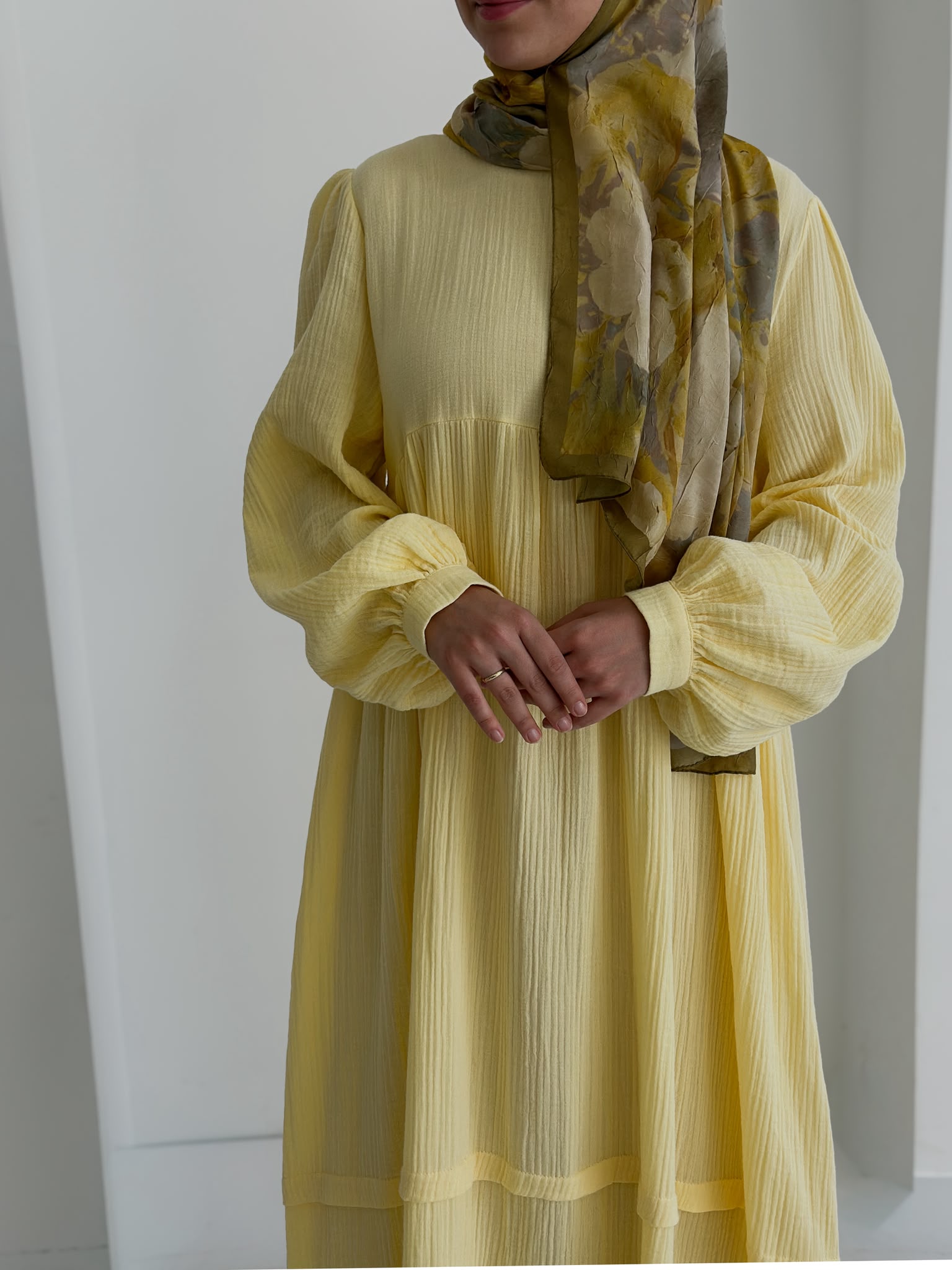 Muslin Farah+Şal Sarı ÖN SİPARİŞ ÜRÜNÜMÜZDÜR