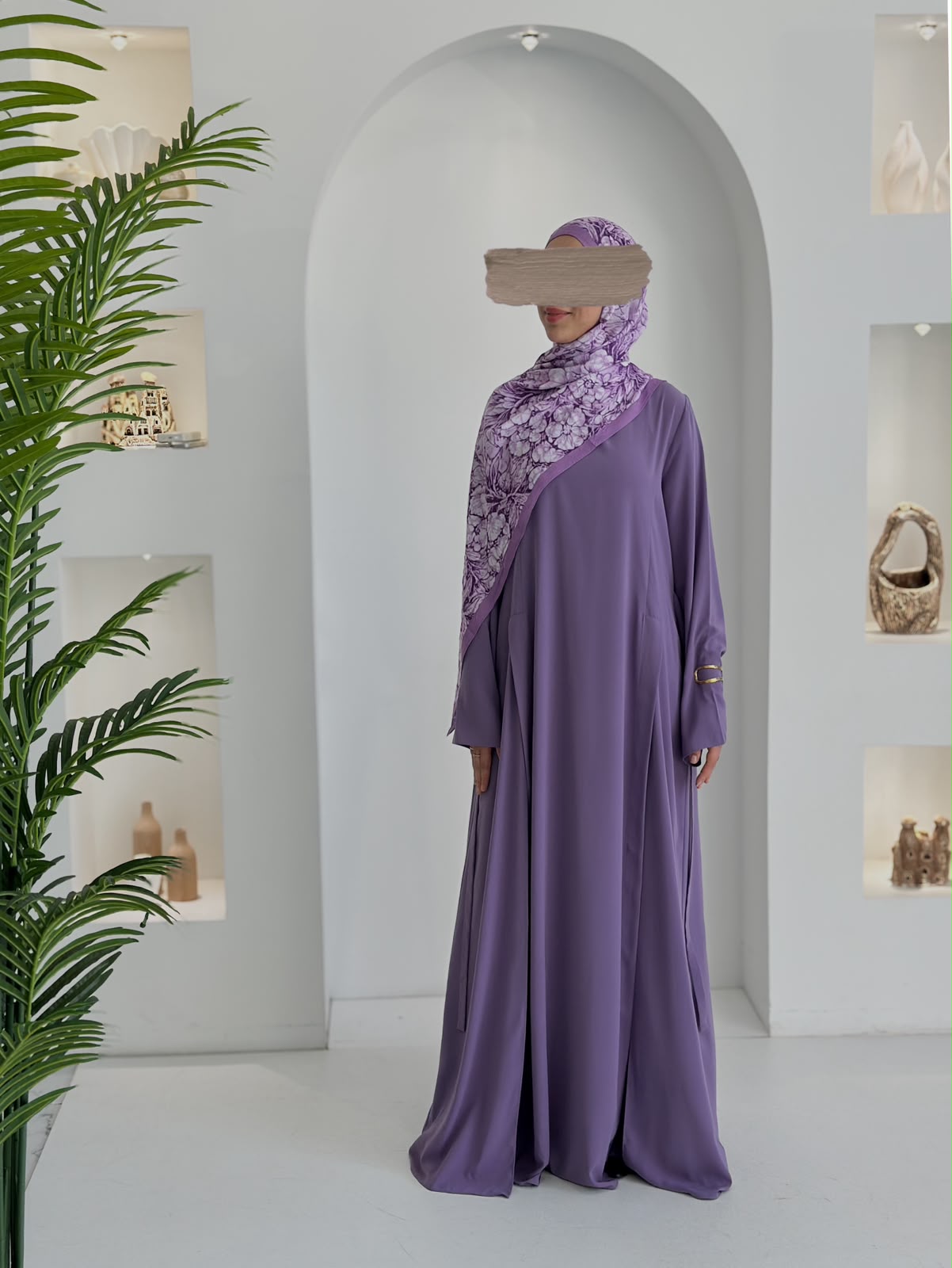 Yeni Model Pantolonlu Takım leylak Şalsız