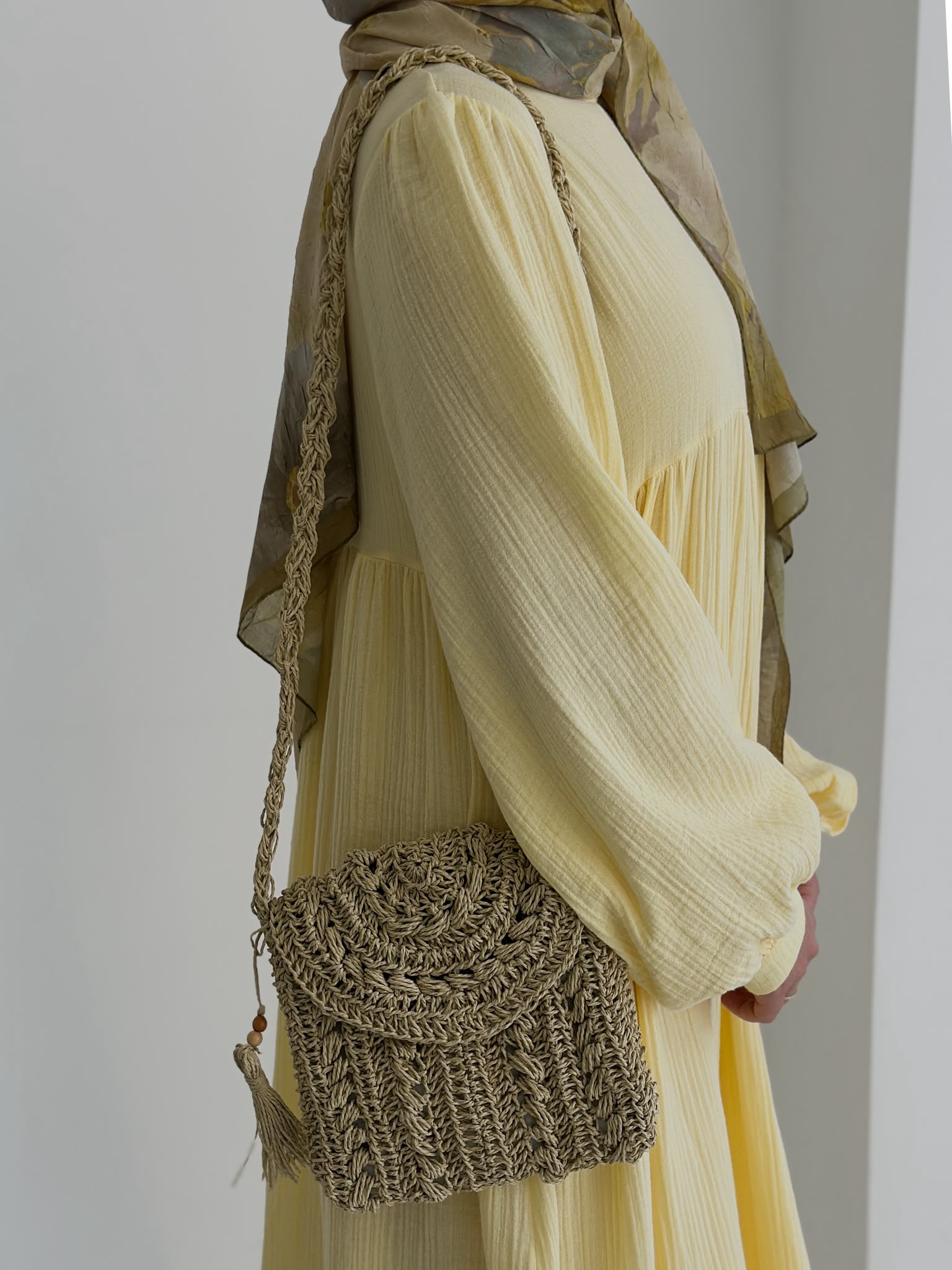 Muslin Farah+Şal Sarı ÖN SİPARİŞ ÜRÜNÜMÜZDÜR