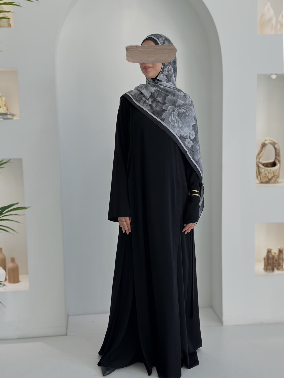 Yeni Model Pantolonlu Takım Siyah Şalsız