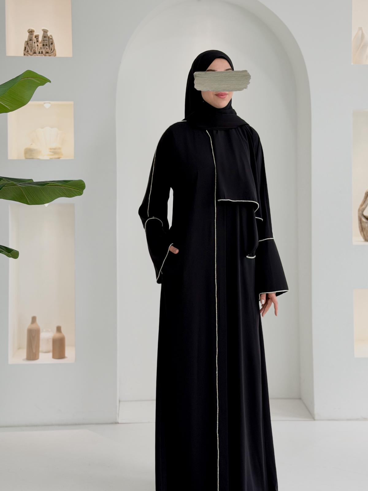 Taşlı Abaya+ Şal ÖN SİPARİŞ ÜRÜNÜMÜZDÜR