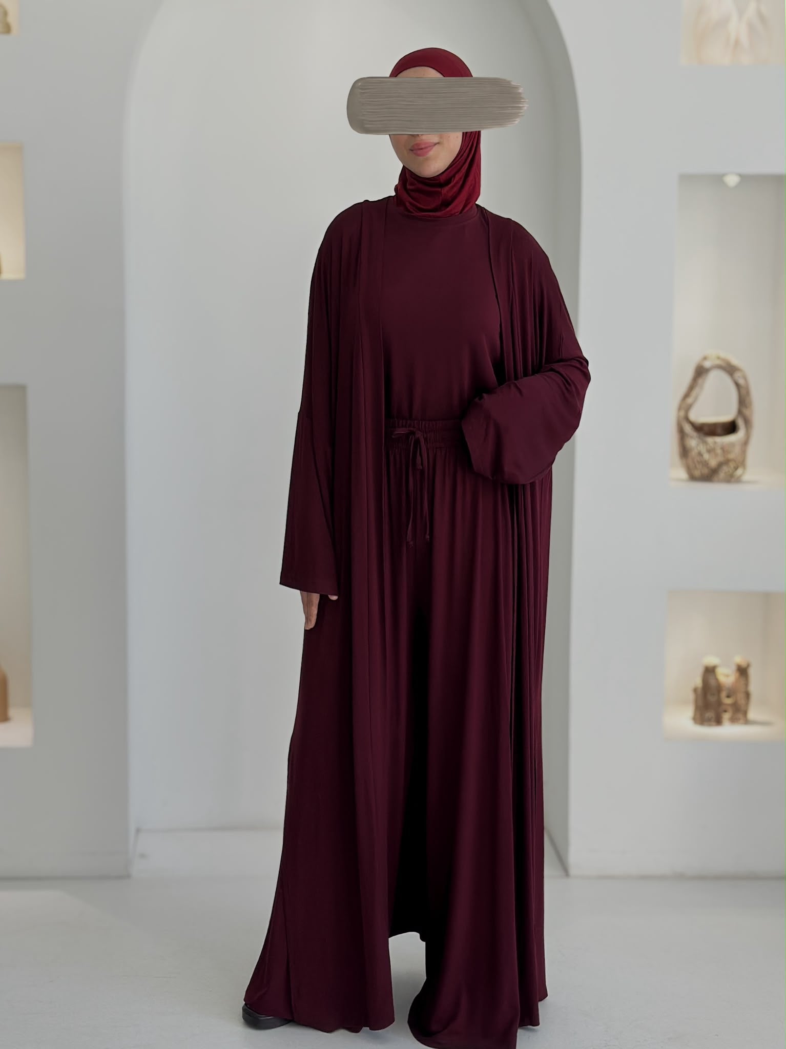 3 lü Bambu Viskon Takım Bordo+Bambu Form Boneli Şal ÖN SİPARİŞ ÜRÜNÜMÜZDÜR