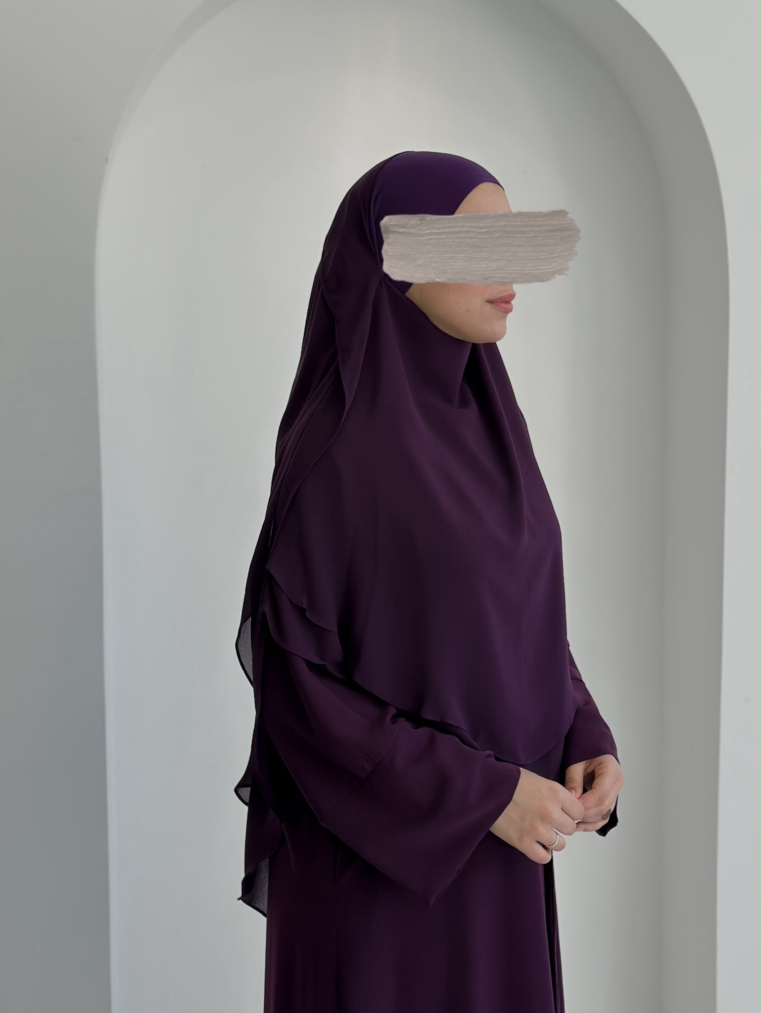 Asya Gölgeli Suudi İpek Sufle Patlıcan Mor (Kısa) ÖN SİPARİŞ ÜRÜNÜMÜZDÜR