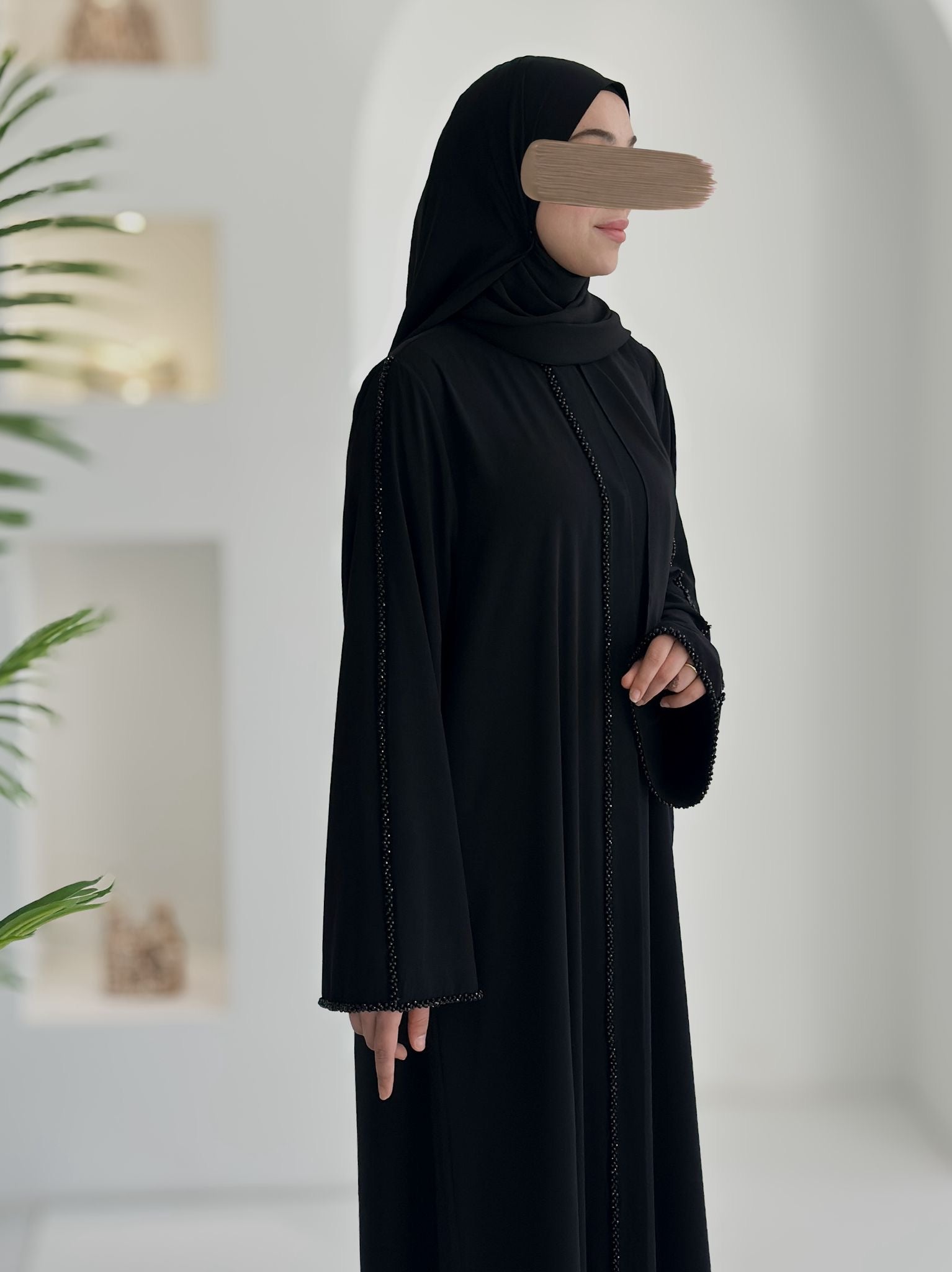 Rüya Abayaya Premium+Şal Siyah