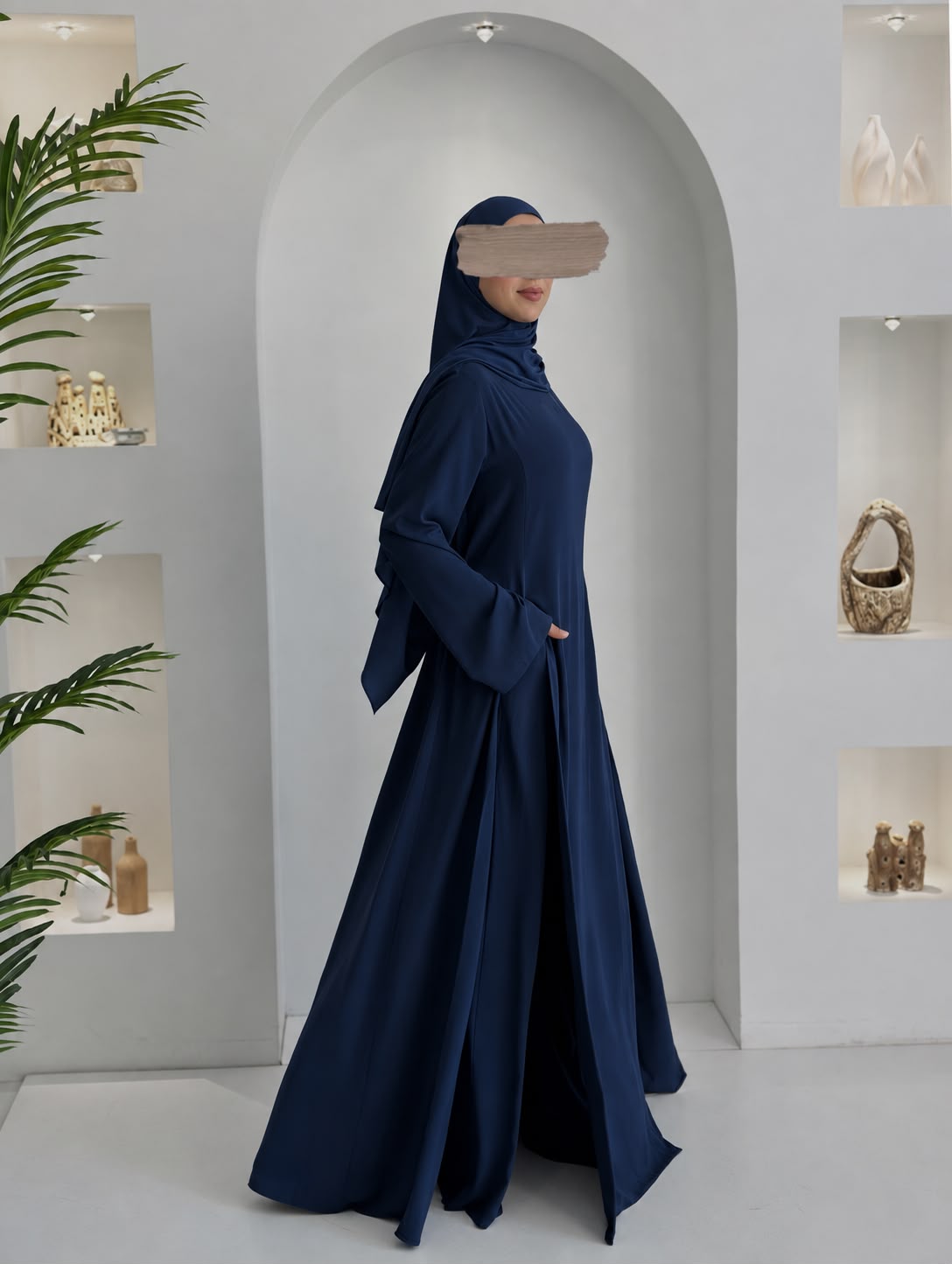 Yeni Model Pantolonlu Takım Lacivert Şalsız ÖN SİPARİŞ ÜRÜNÜMÜZDÜR