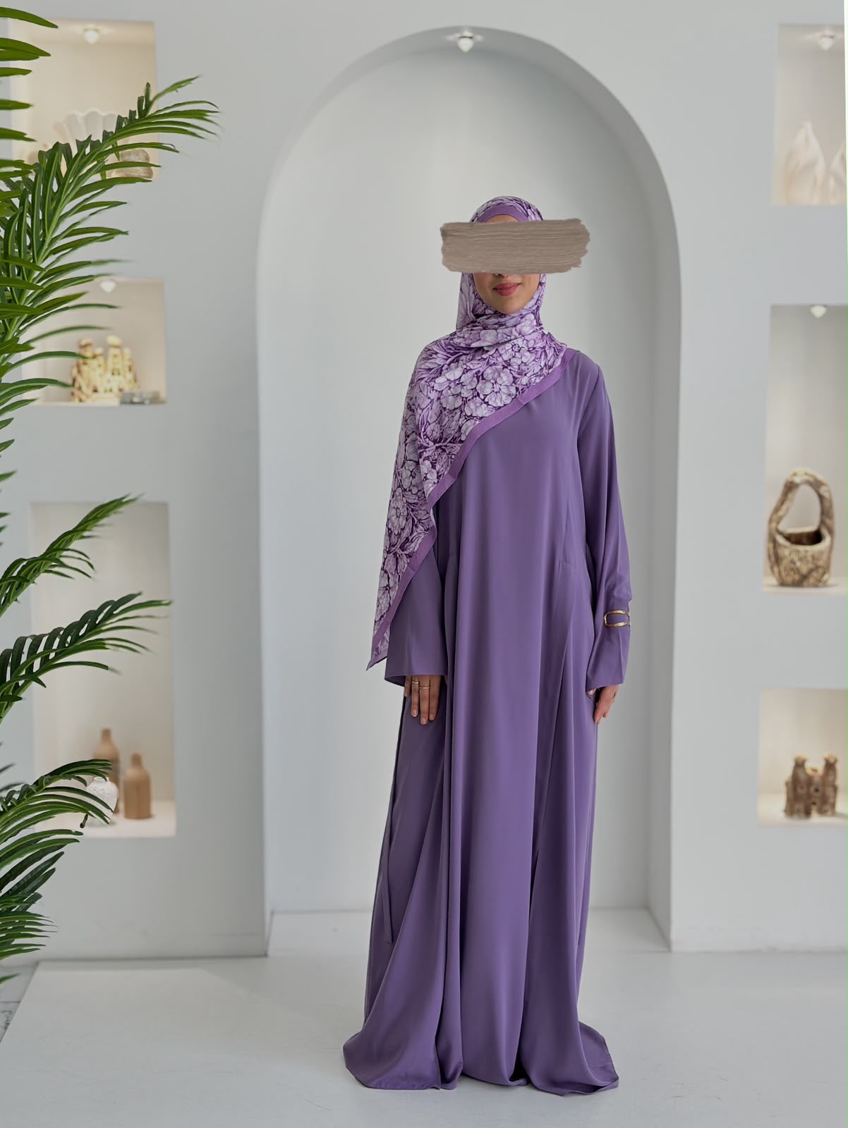 Yeni Model Pantolonlu Takım leylak Şalsız