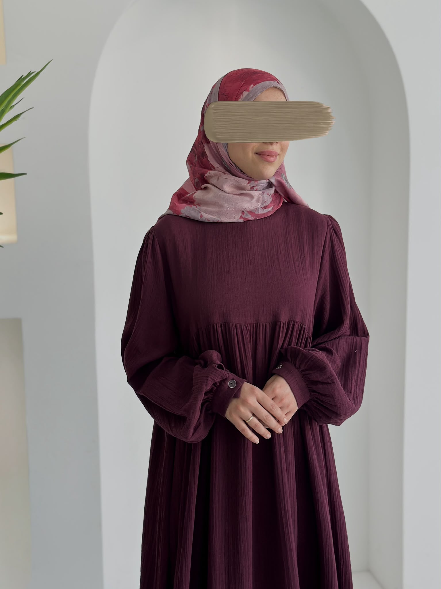 Muslin Farah Mürdüm+ Şal ÖN SİPARİŞ ÜRÜNÜMÜZDÜR