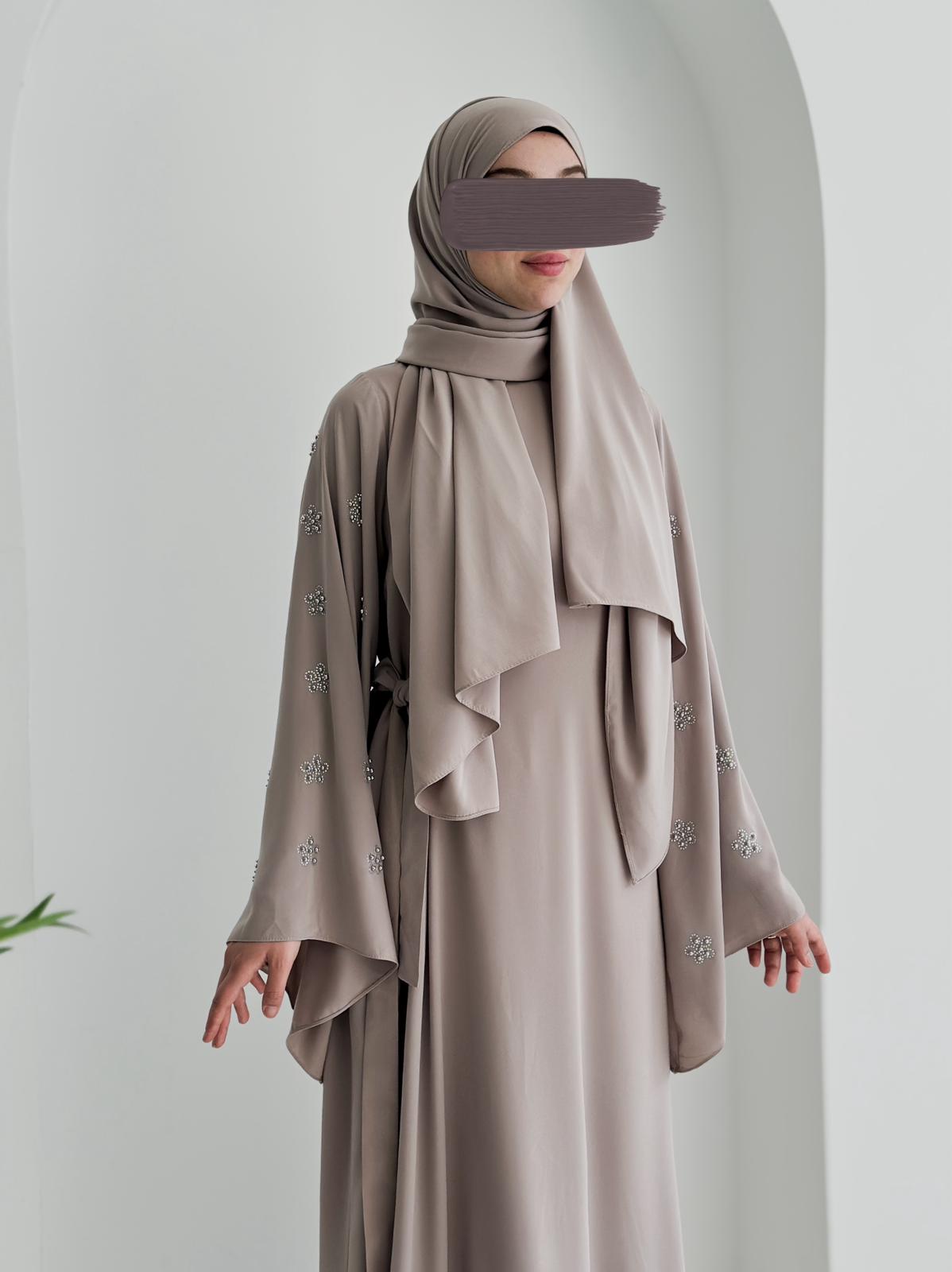 Beliz Papatya Taşlı Bej+Şal