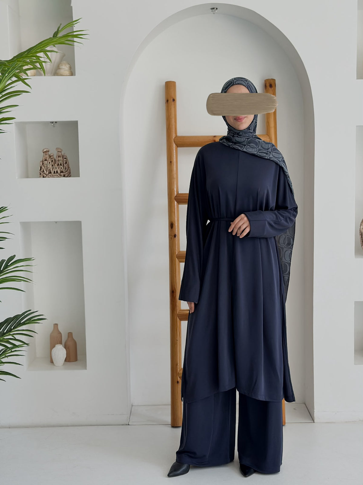 Tunik Pantolonlu Takım Koyu Füme