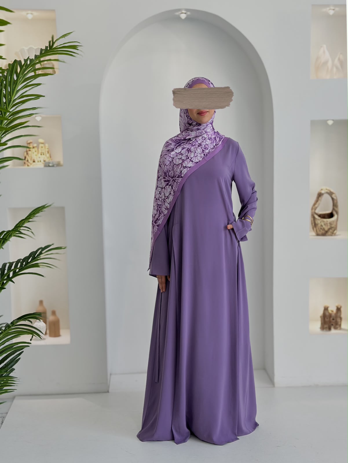 Yeni Model Pantolonlu Takım leylak Şalsız