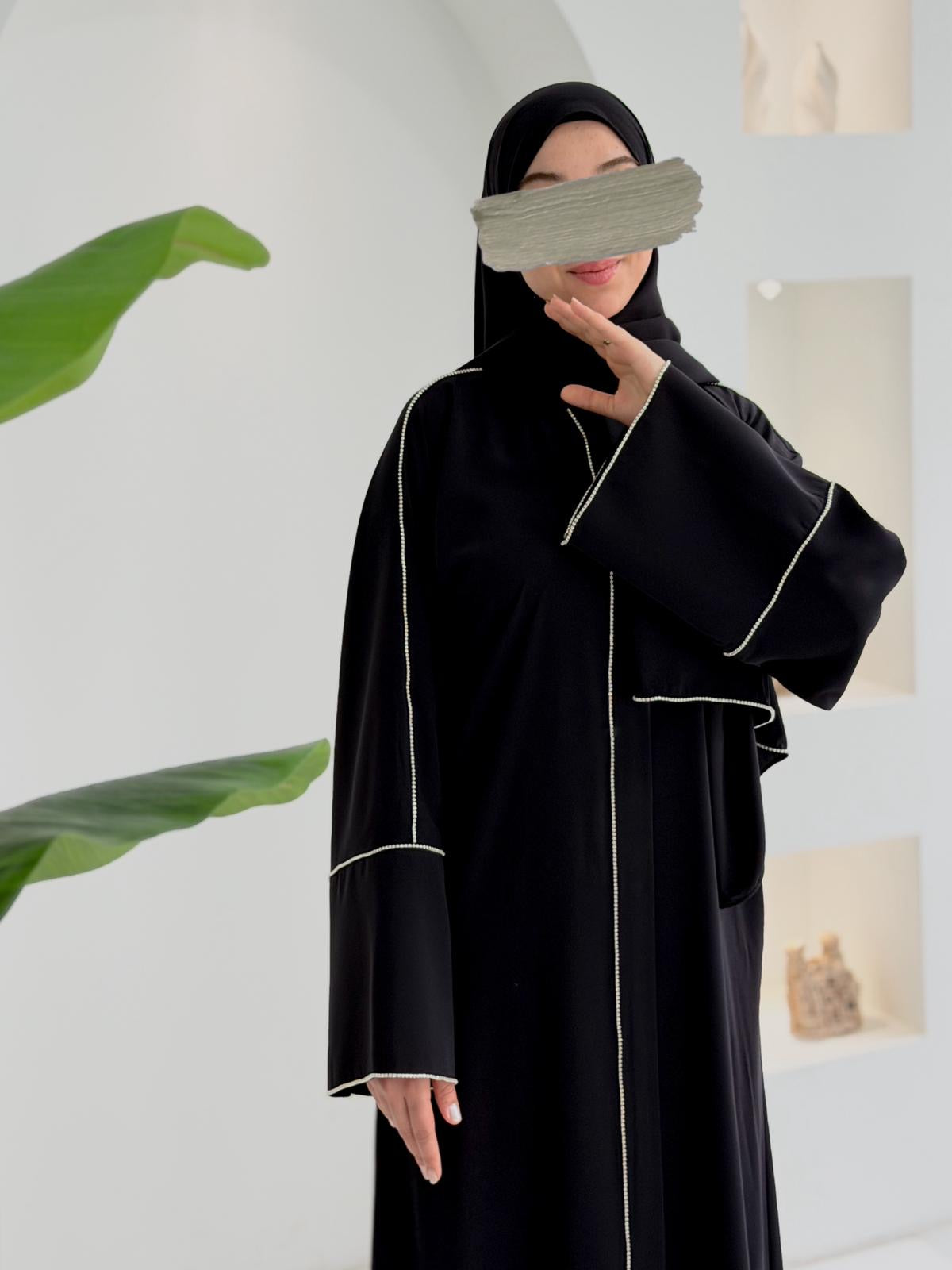 Taşlı Abaya+ Şal ÖN SİPARİŞ ÜRÜNÜMÜZDÜR