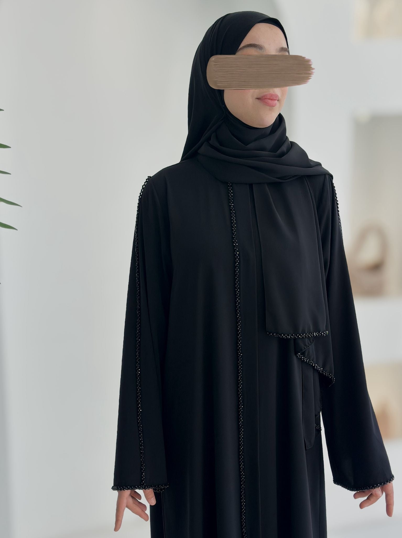 Rüya Abayaya Premium+Şal Siyah