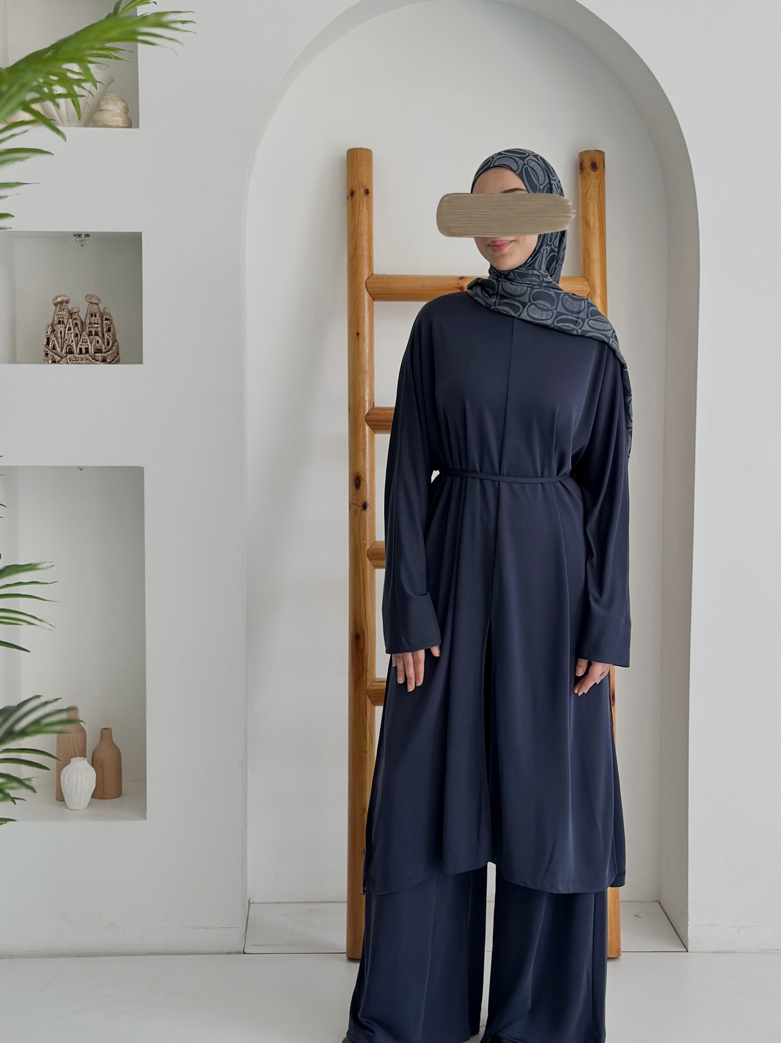 Tunik Pantolonlu Takım Koyu Füme