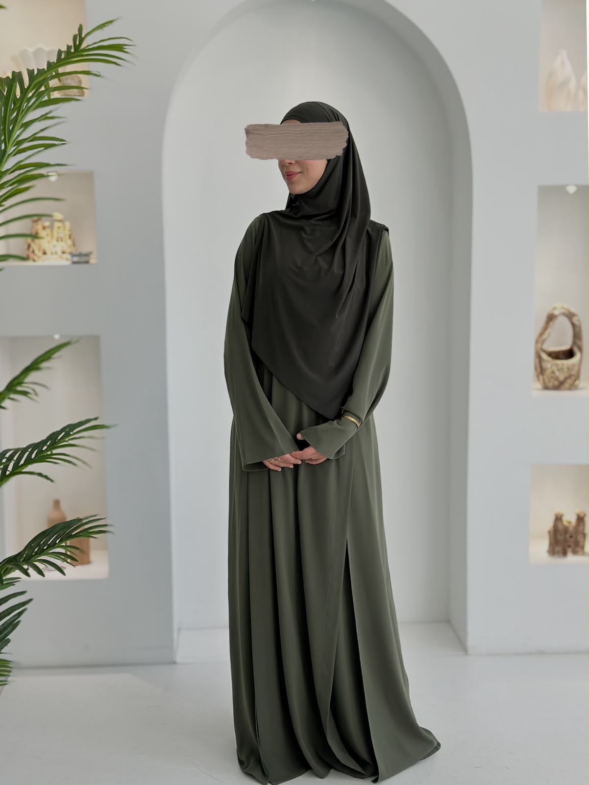 Yeni Model Pantolonlu Takım Haki Şalsız