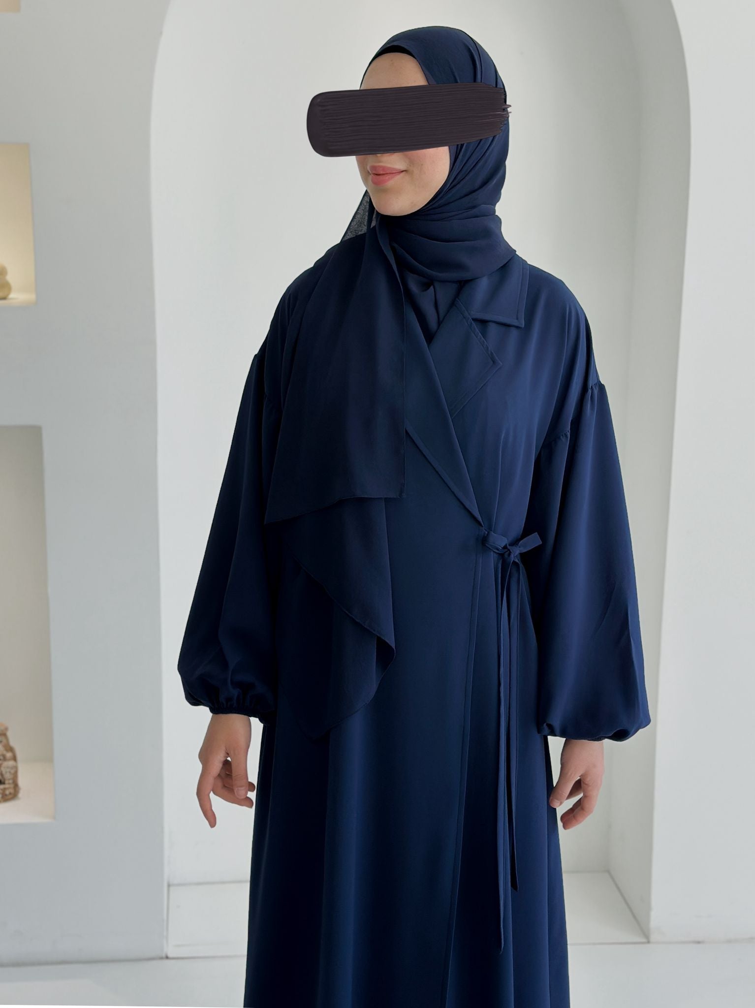 Linda Kumaş Ferace Lacivert 1(36/42). 2(44/50)