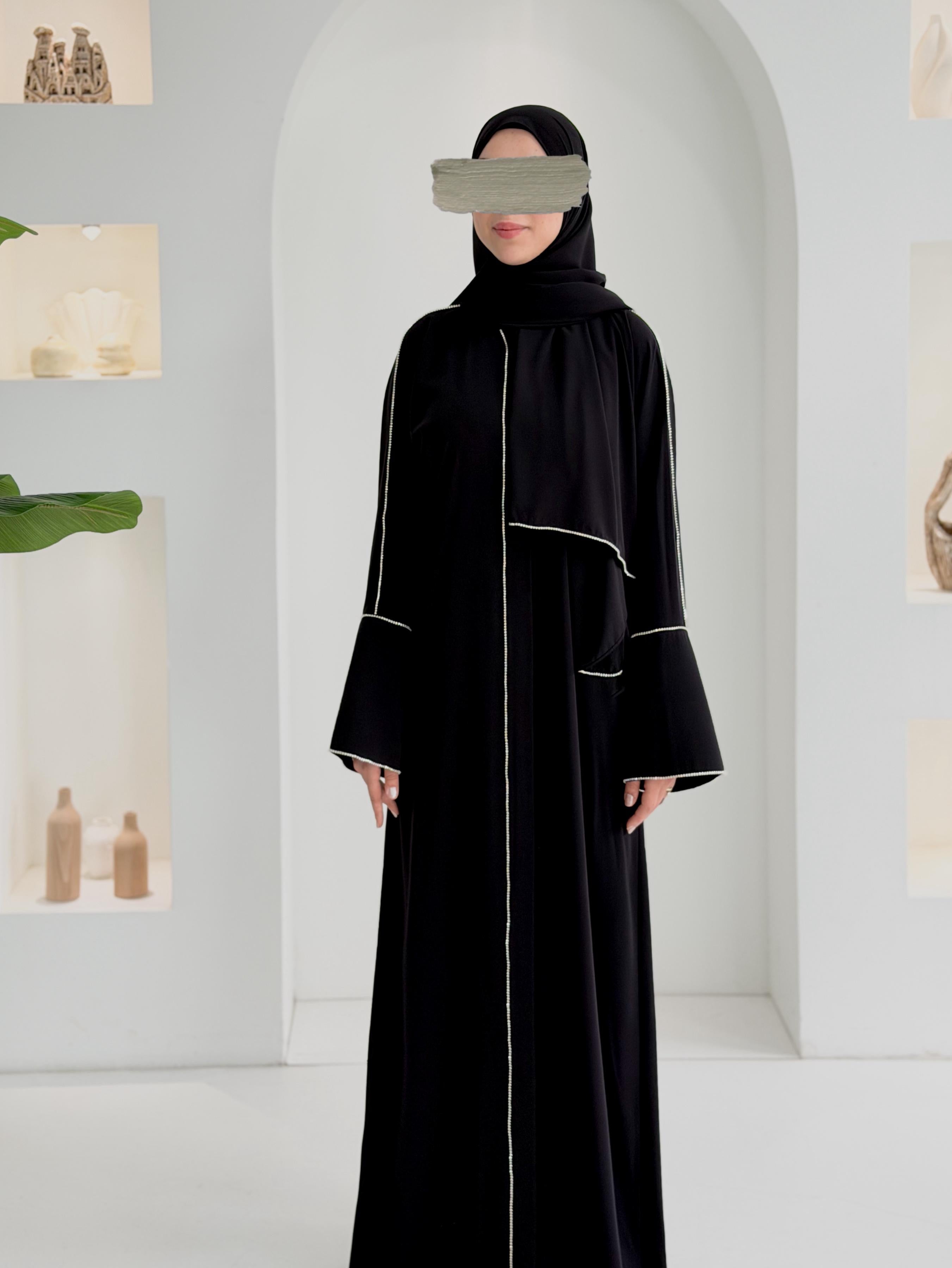 Taşlı Abaya+ Şal ÖN SİPARİŞ ÜRÜNÜMÜZDÜR