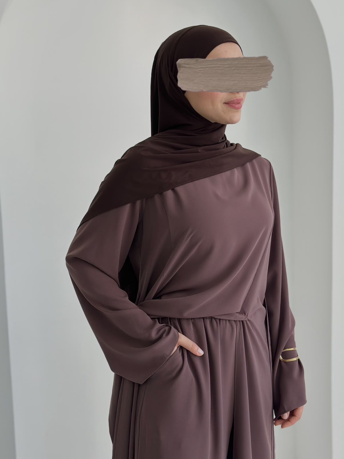 Yeni Model Pantolonlu Takım Kül Şalsız