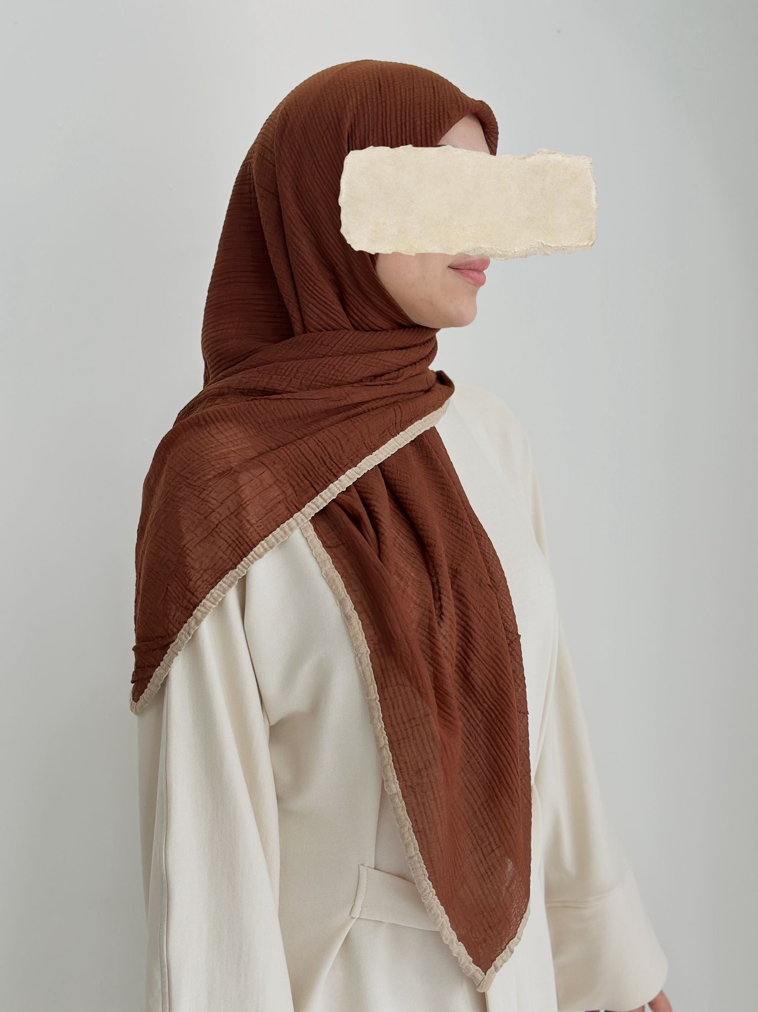 Muslin Eşarp  Kahverengi (100/115)