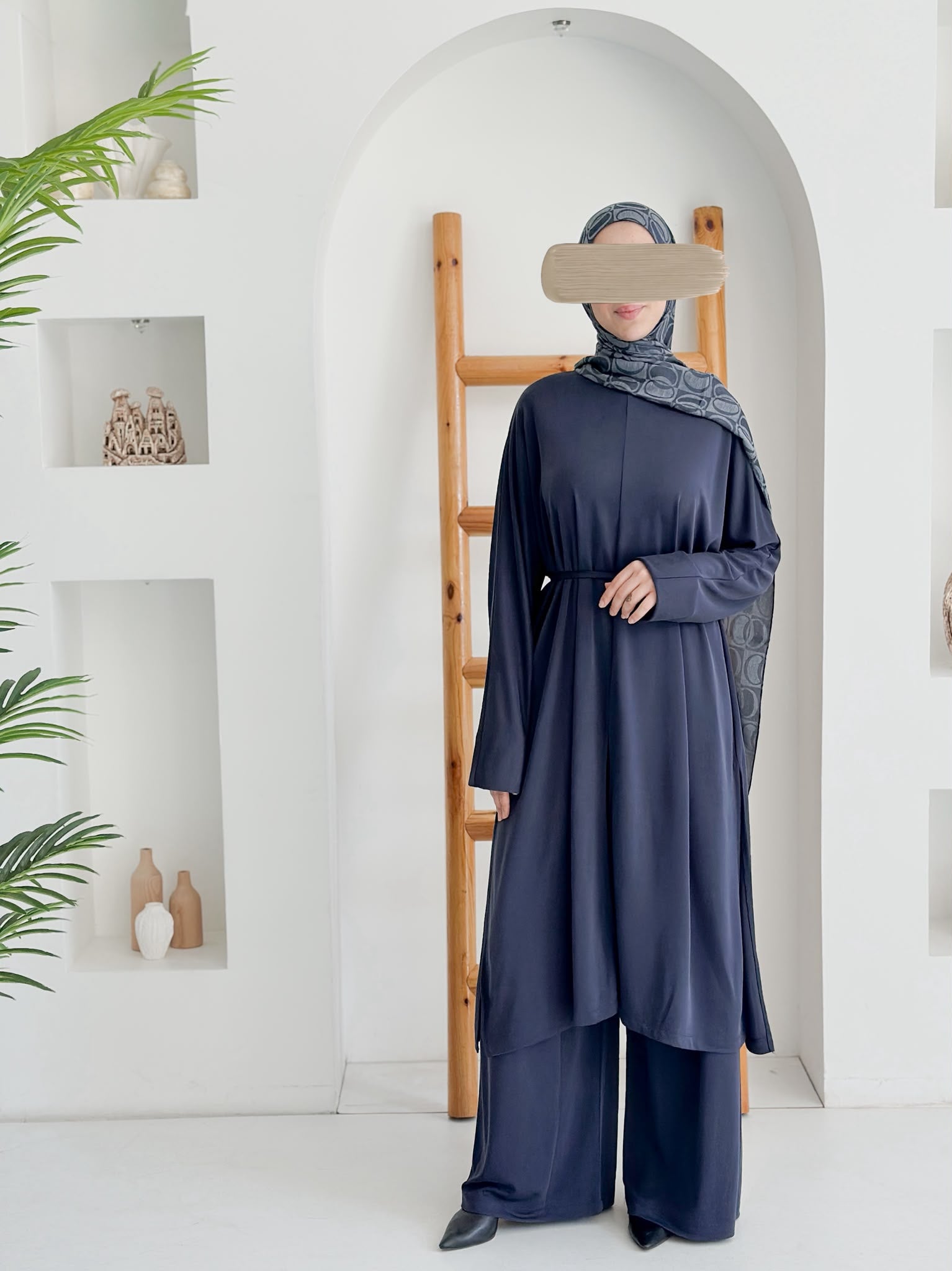 Tunik Pantolonlu Takım Füme
