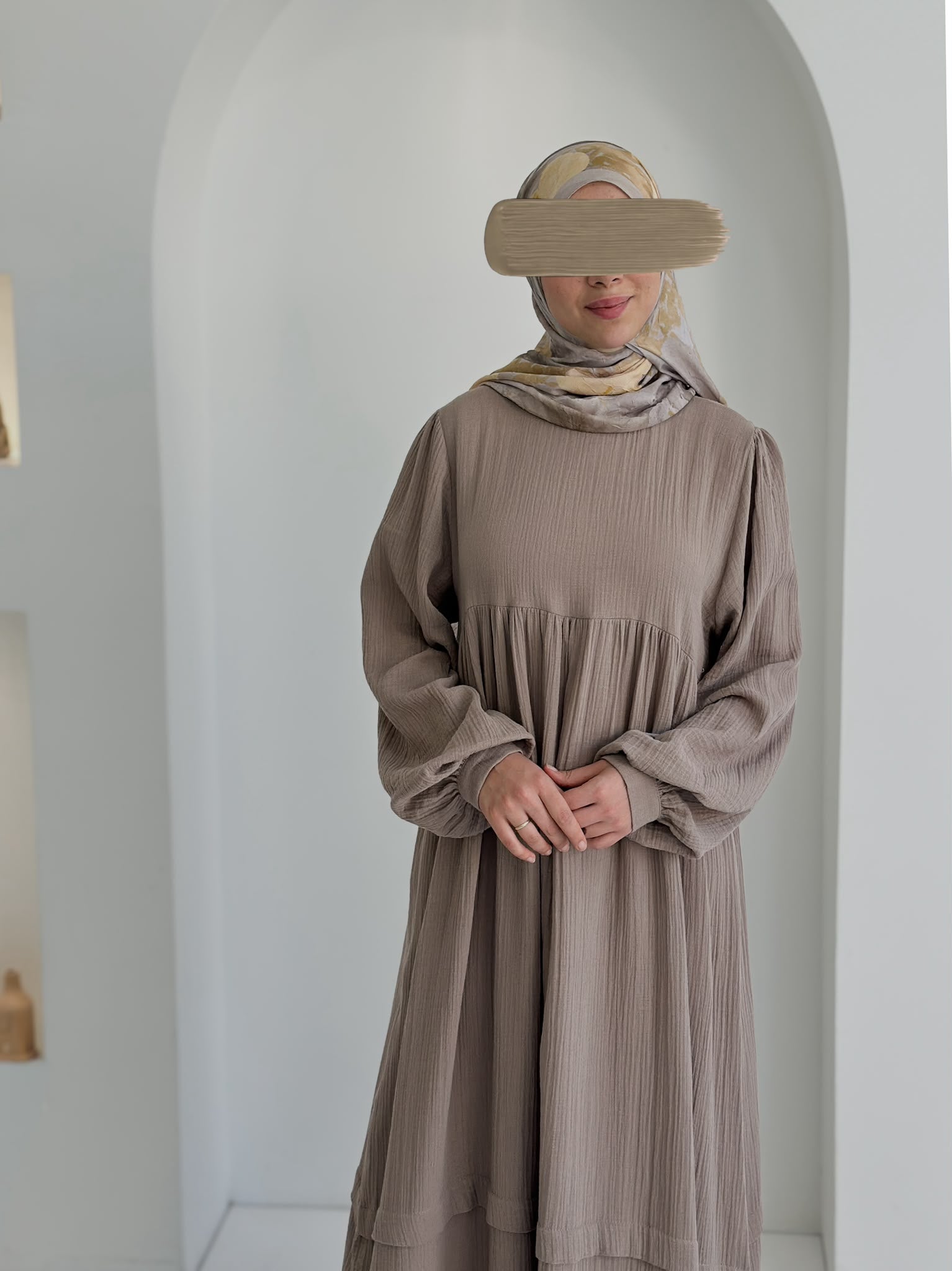 Muslin Farah Vizon+Şal ÖN SİPARİŞ ÜRÜNÜMÜZDÜR