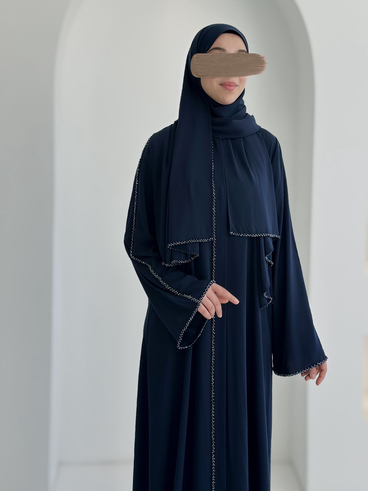 Rüya Abaya Premium+Şal Lacivert