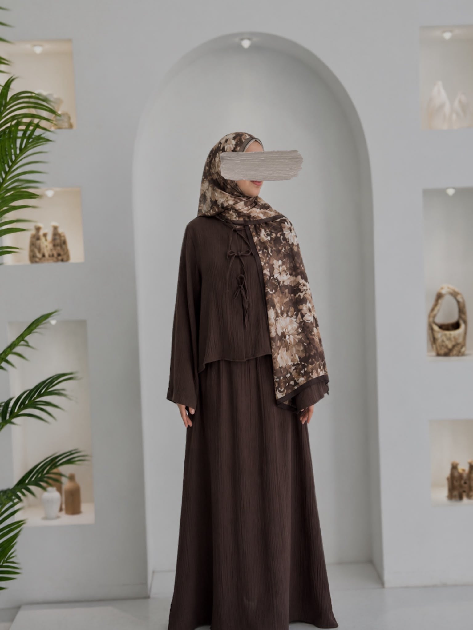 Muslin Etek Takım Acı Kahve Şalsız ÖN SİPARİŞ ÜRÜNÜMÜZDÜR