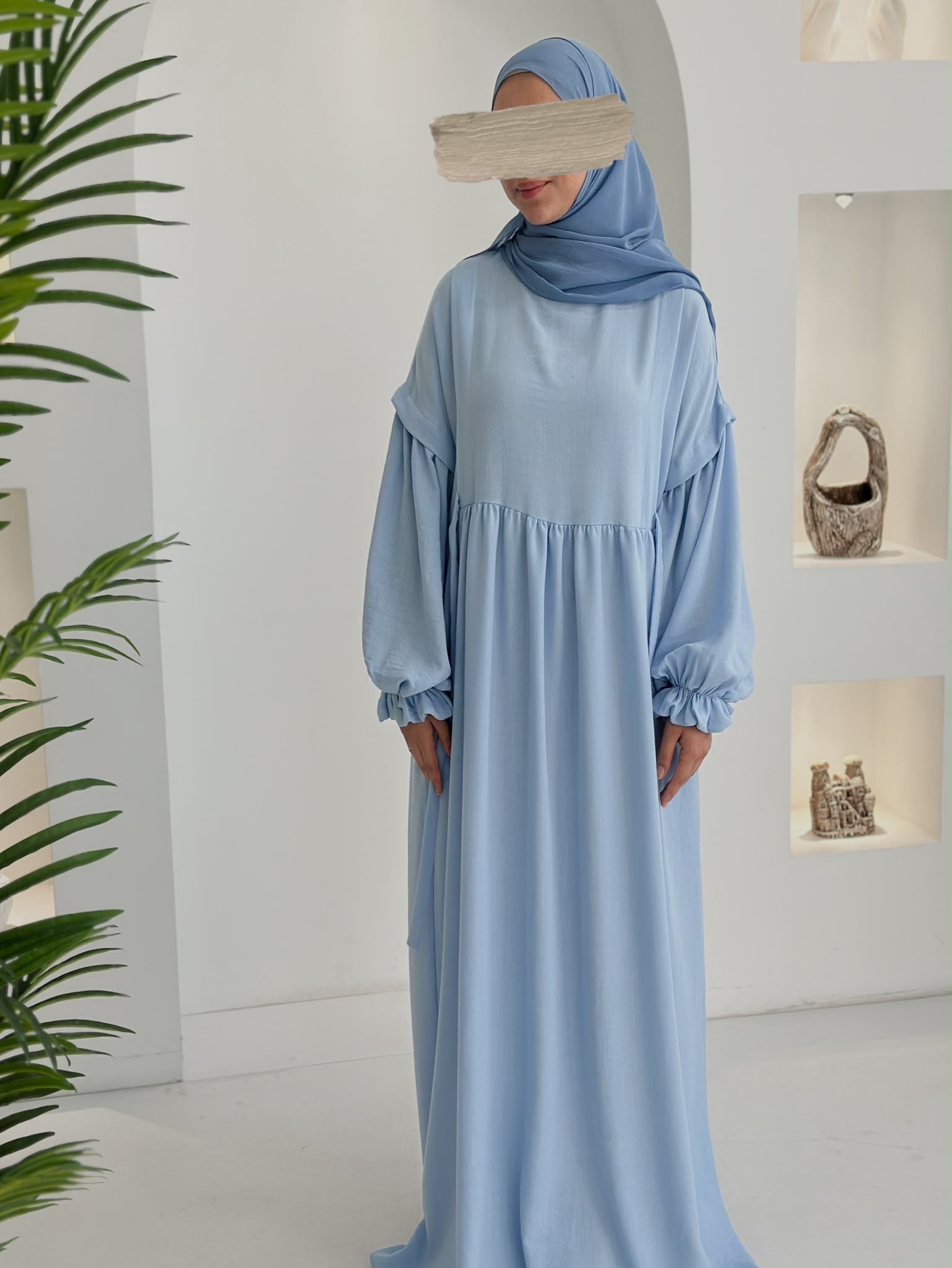 Keyen Vintage Elbise Bebe Mavisi ÖN SİPARİŞ ÜRÜNÜMÜZDÜR